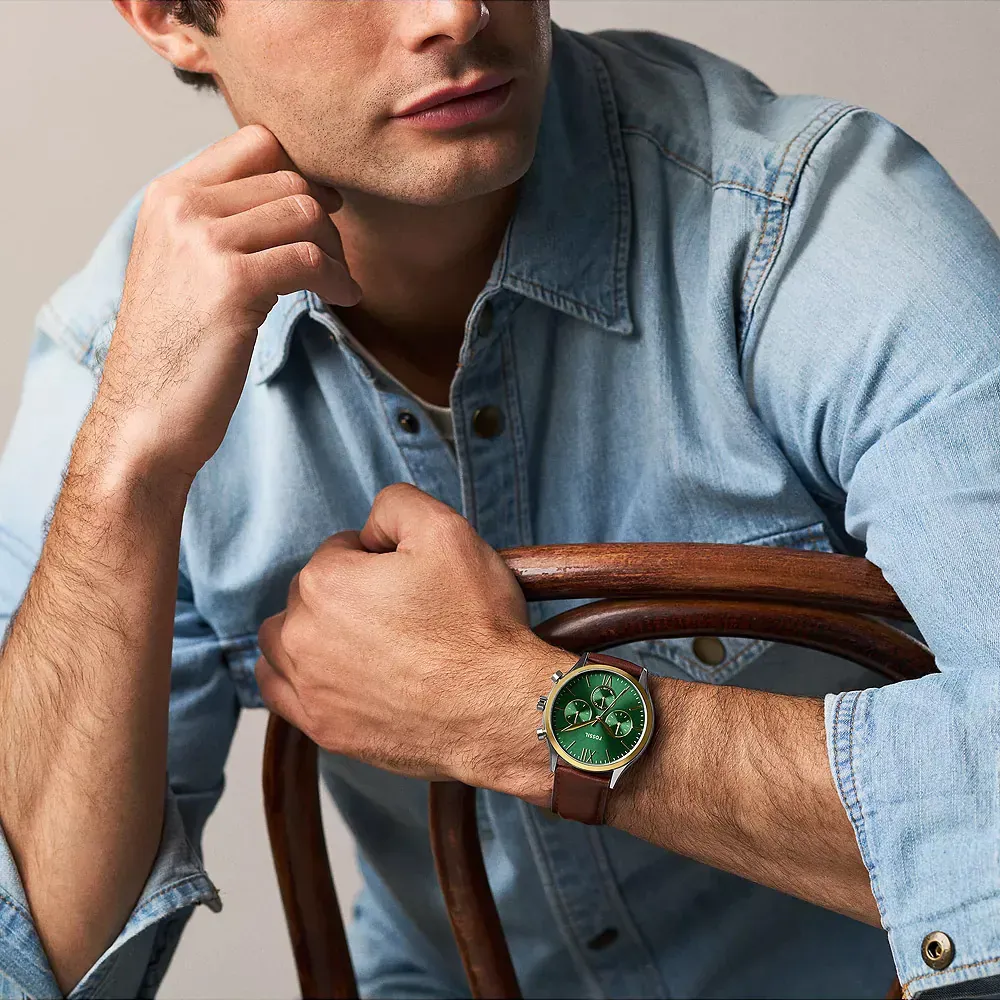 BQM7122 Reloj Fossil Fenmore de hombre correa de piel - Image 8