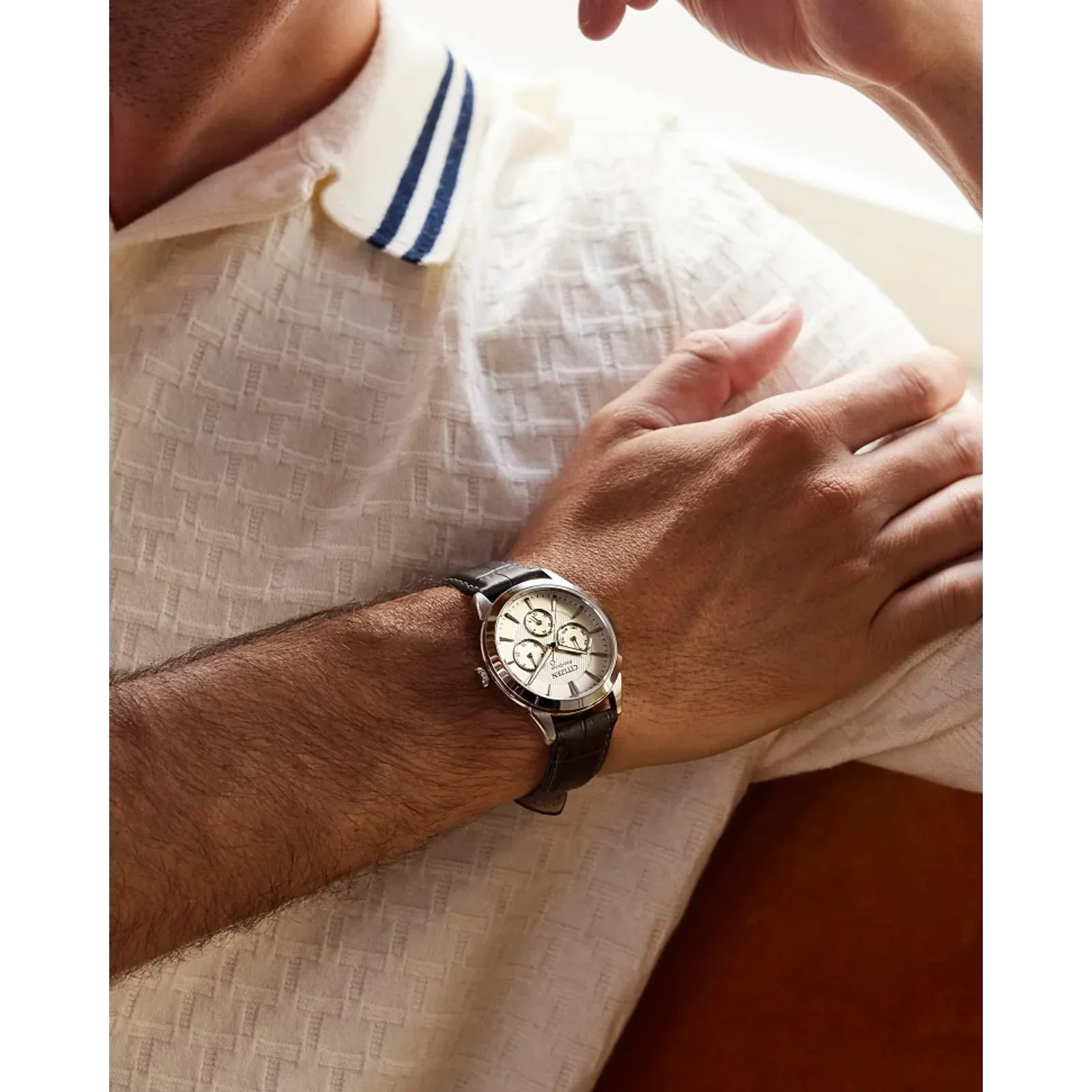 BU2110-01A Reloj Citizen Rolan Eco-drive de hombre pulsera de piel 40 mm - Image 3