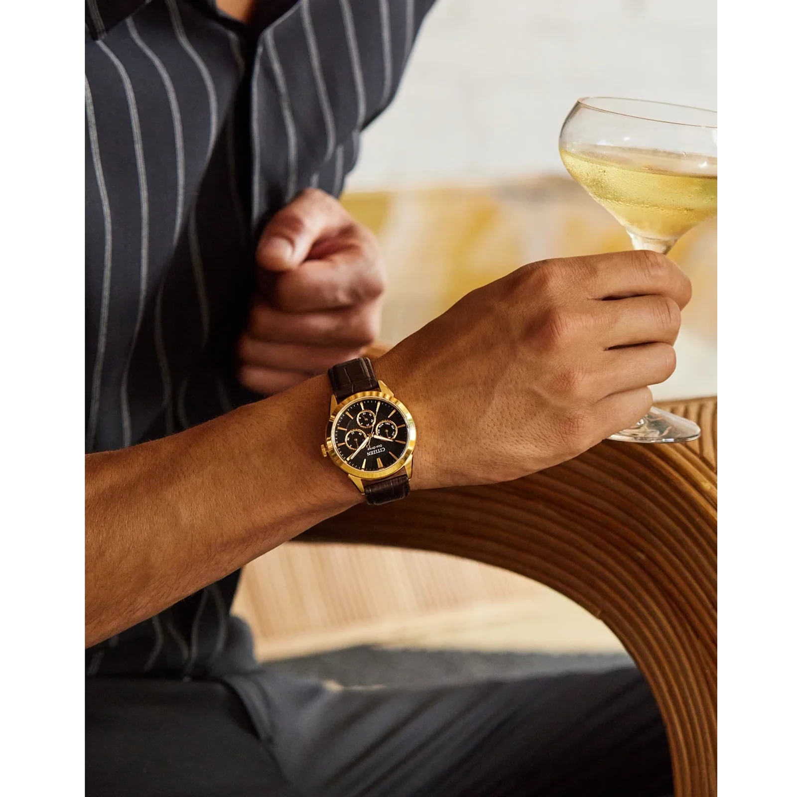 BU2112-06E Reloj Citizen Rolan de hombre pulsera de piel 40 mm Eco-drive - Image 4