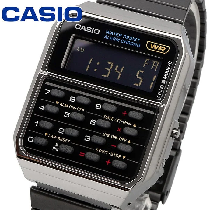CA-500WEGG-1B Reloj Casio Unisex Calculadora Alarma Cronógrafo - Image 4