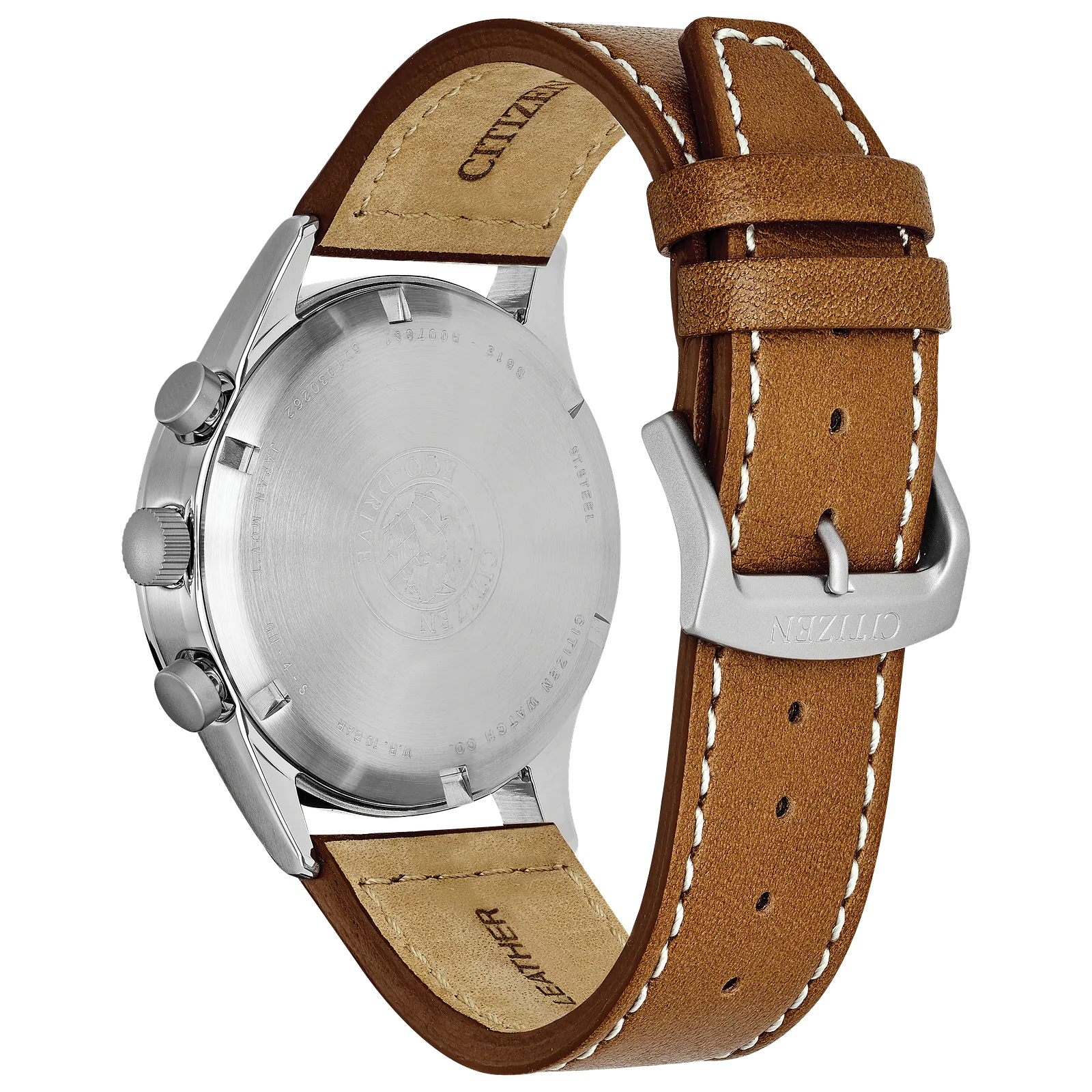 CA0621-05L Citizen Garrison de hombre pulsera de cuero Eco-drive - Image 3