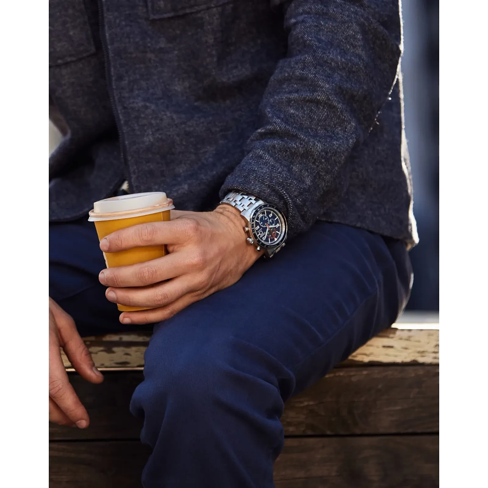 CA0850-59L Reloj Citizen Brycen de hombre pulsera de metal 44mm Eco-drive - Image 4