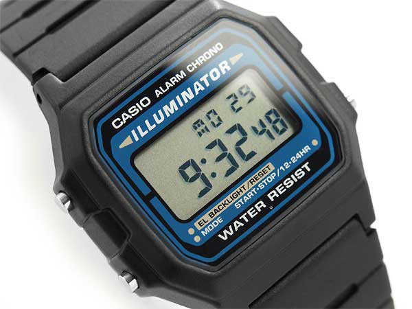 F-105W-1A Reloj Casio Unisex, Vintage Clásico Illuminator - Image 3
