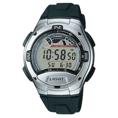 W-753-1AV Reloj Casio para Hombre, con Gráfica de Marea