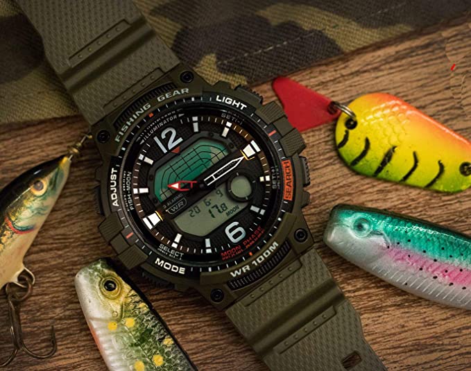 WSC-1250H-3AV Reloj Casio para Hombre, Fishing Gear, Fase Lunar - Image 2