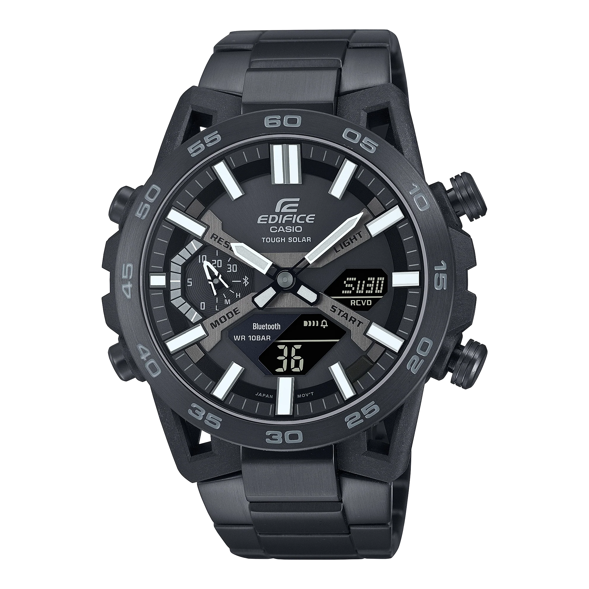 ECB-2000DC-1B Reloj Edifice de caballero pulsera de metal 51 mm