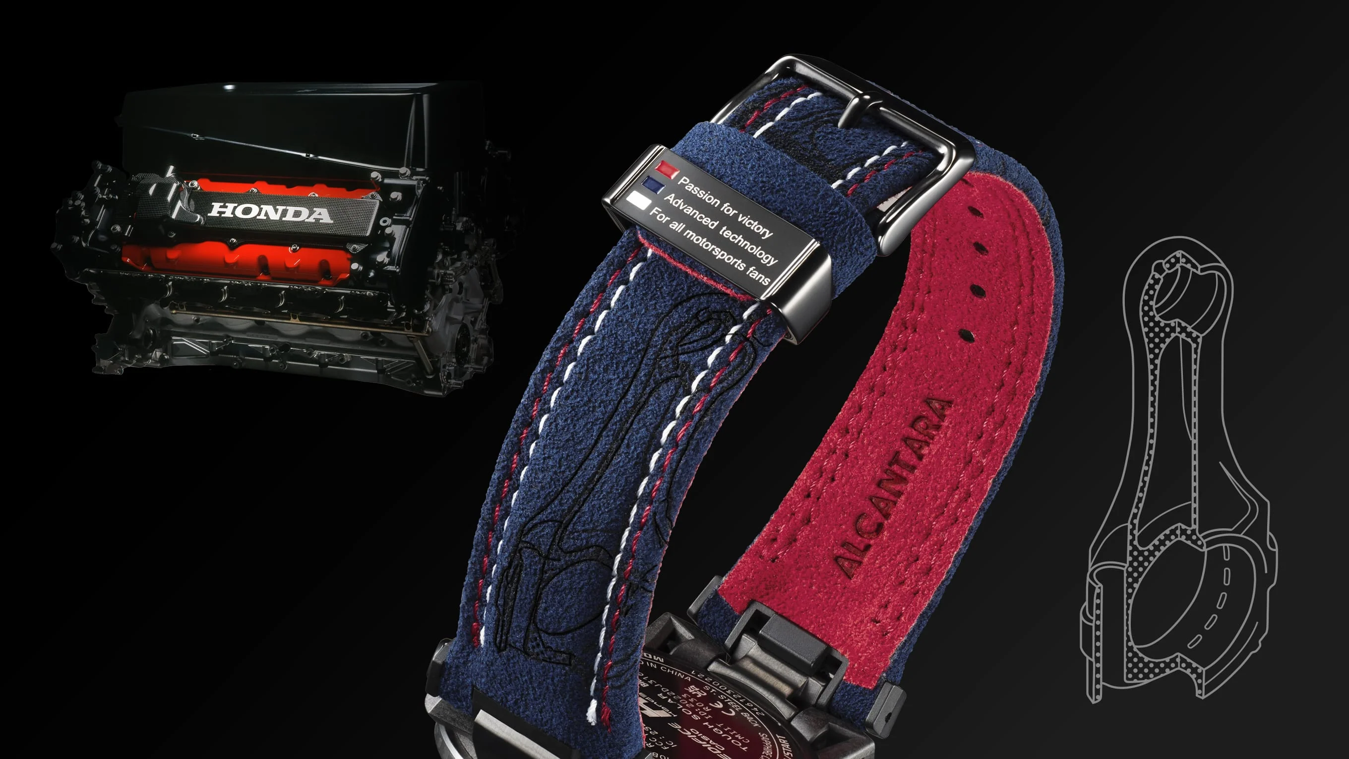 ECB-2000HR-1A Edifice reloj para hombre pulsera de tela Honda Racing, Bluetooth, cristal Zafiro - Image 13