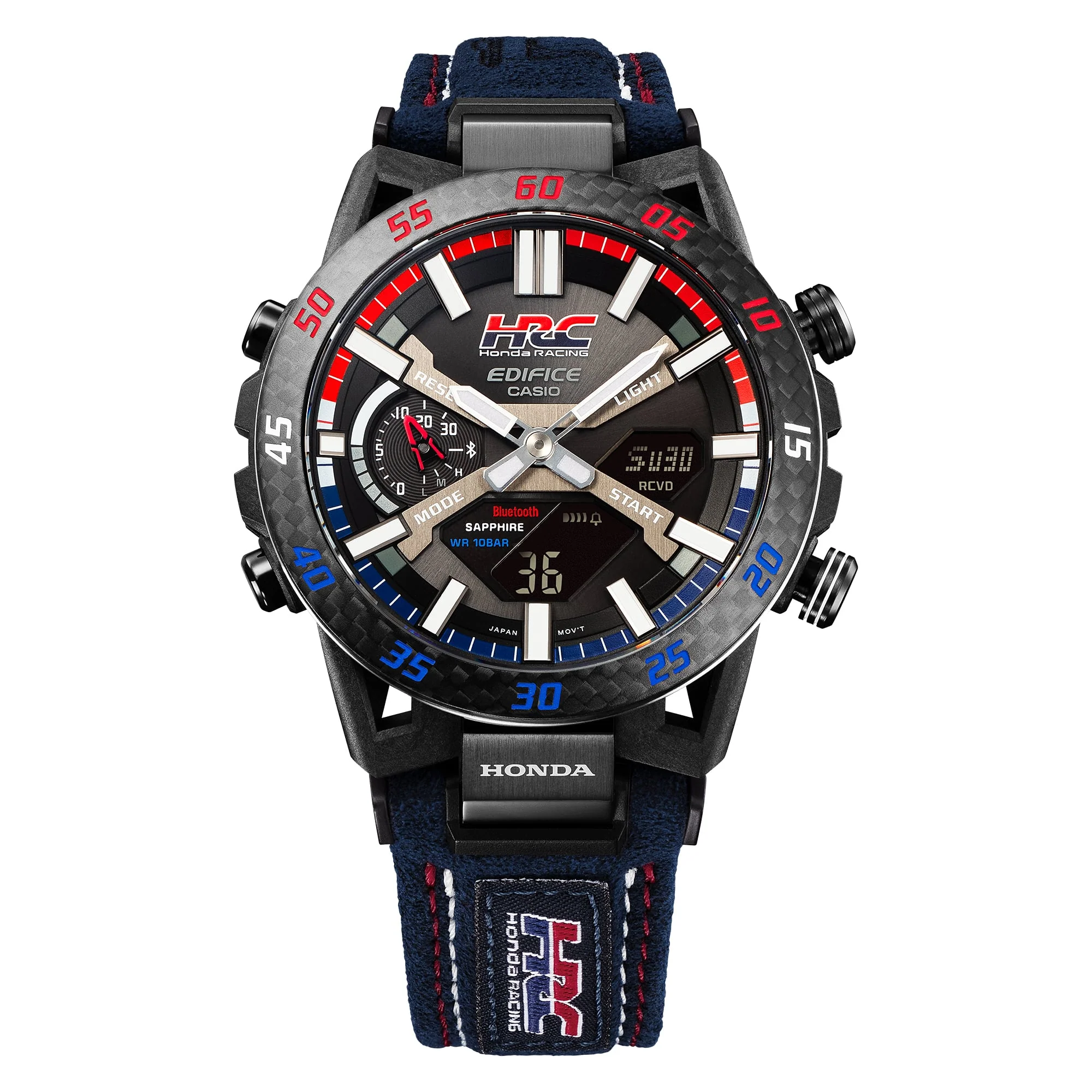 ECB-2000HR-1A Edifice reloj para hombre pulsera de tela Honda Racing, Bluetooth, cristal Zafiro - Image 5