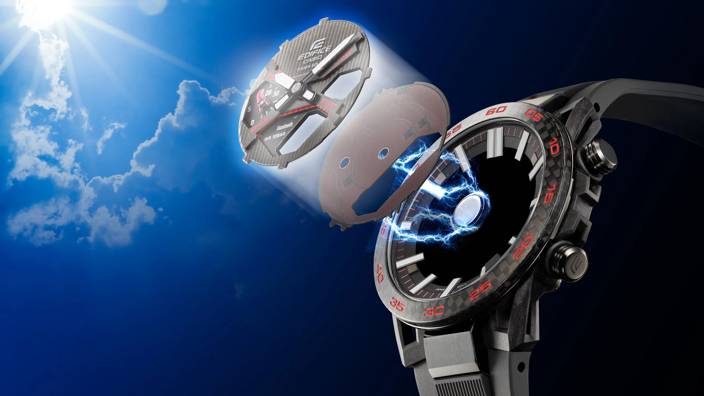 ECB-2000HR-1A Edifice reloj para hombre pulsera de tela Honda Racing, Bluetooth, cristal Zafiro - Image 8