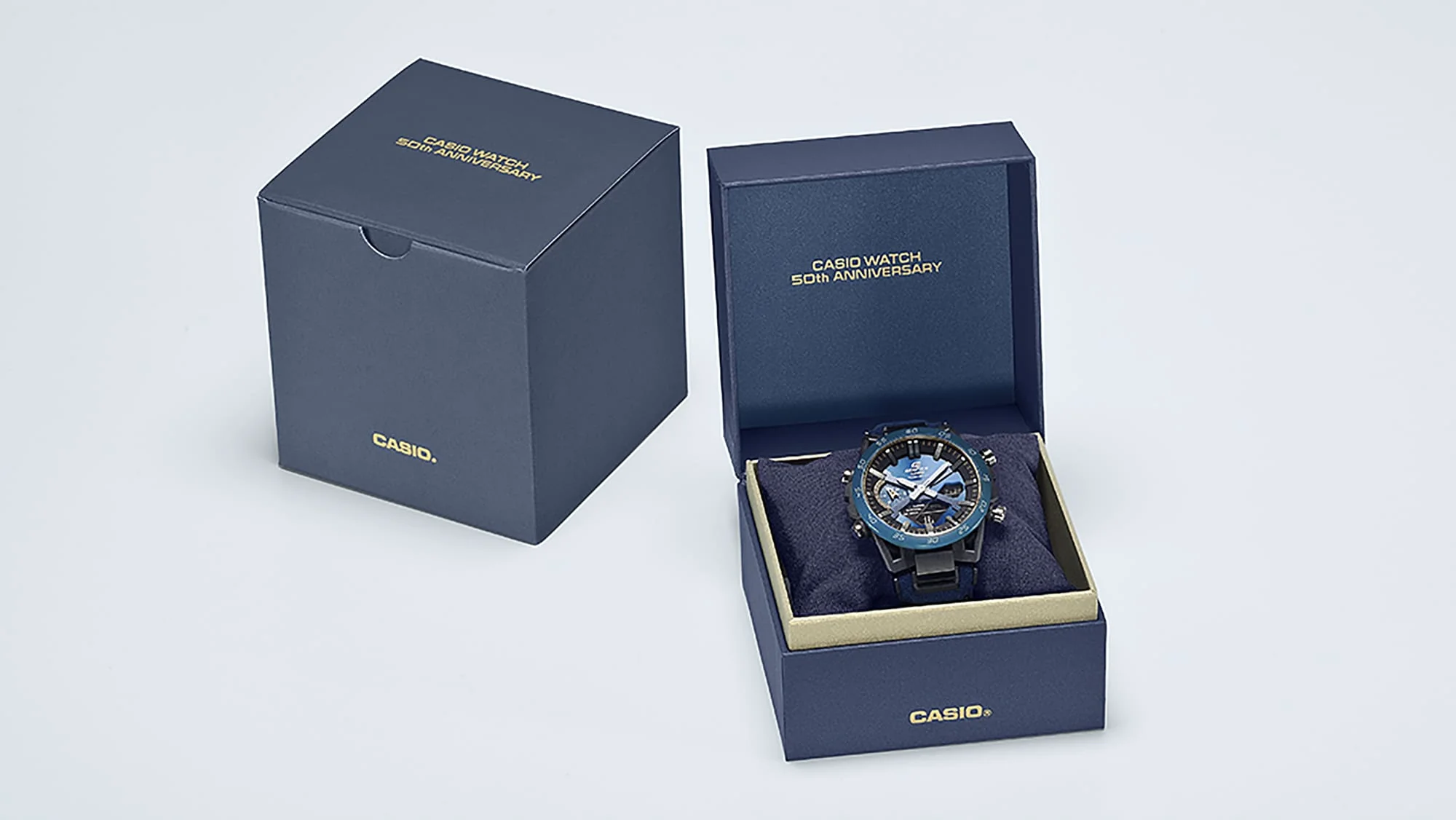 ECB-2000SS-2A Edifice Reloj para Caballero Pulsera de Alcantara Edición 50 años Sospensione cristal zafiro - Image 6