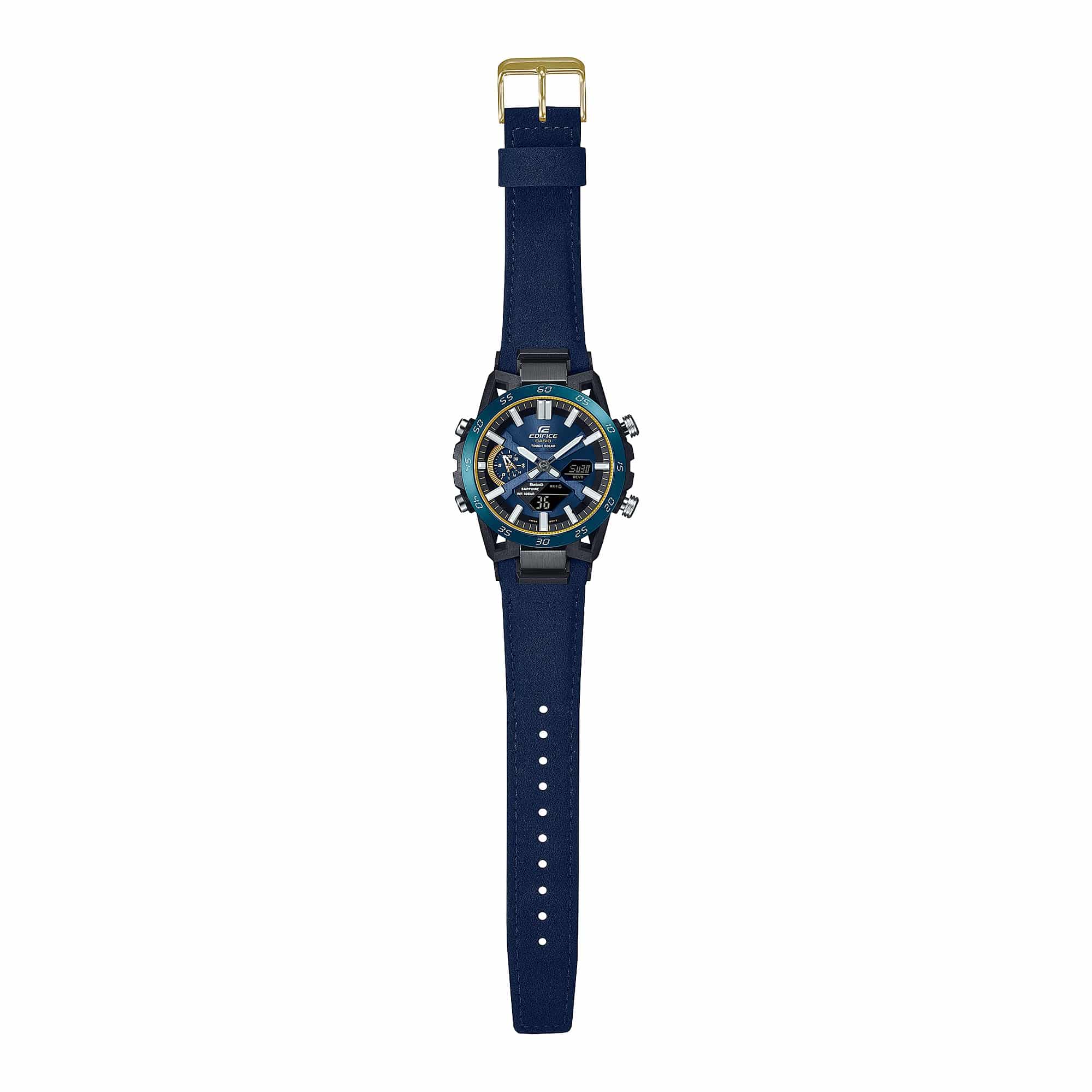 ECB-2000SS-2A Edifice Reloj para Caballero Pulsera de Alcantara Edición 50 años Sospensione cristal zafiro - Image 9