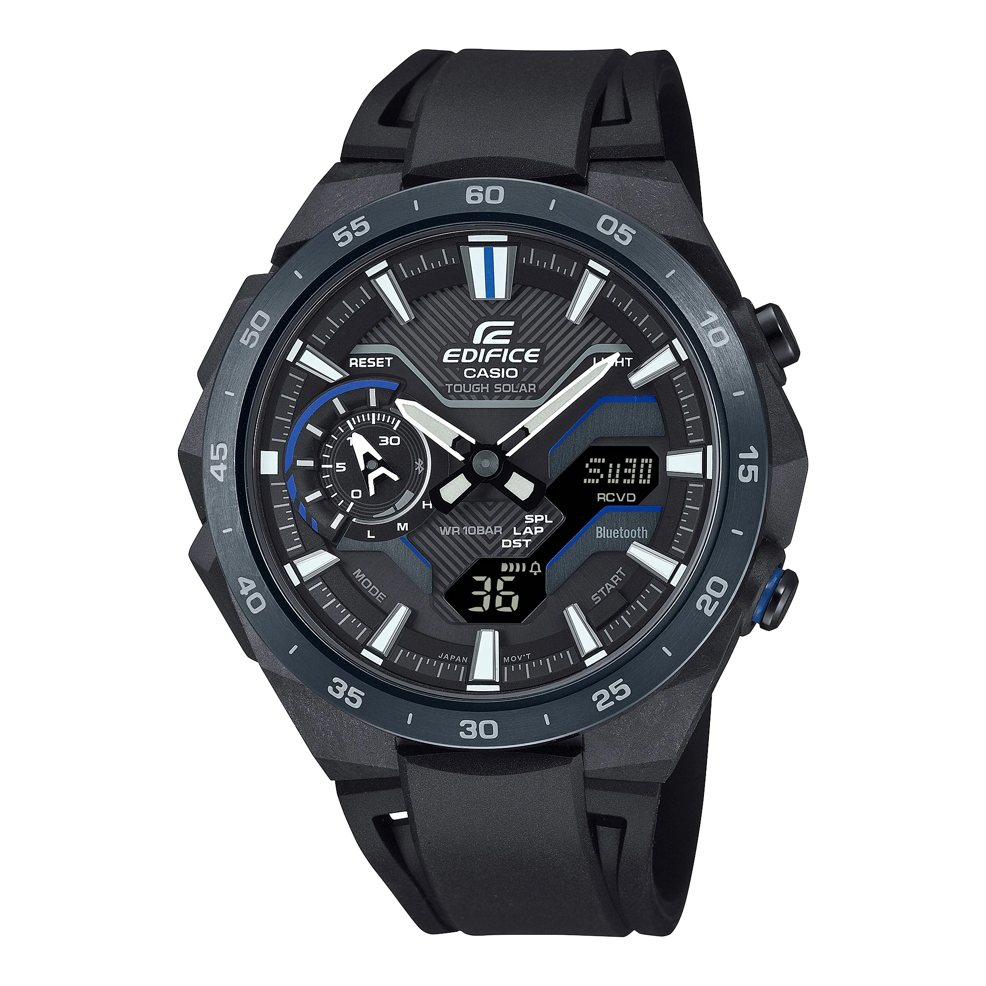 ECB-2200PB-1A Reloj Edifice Windflow de hombre banda de silicona