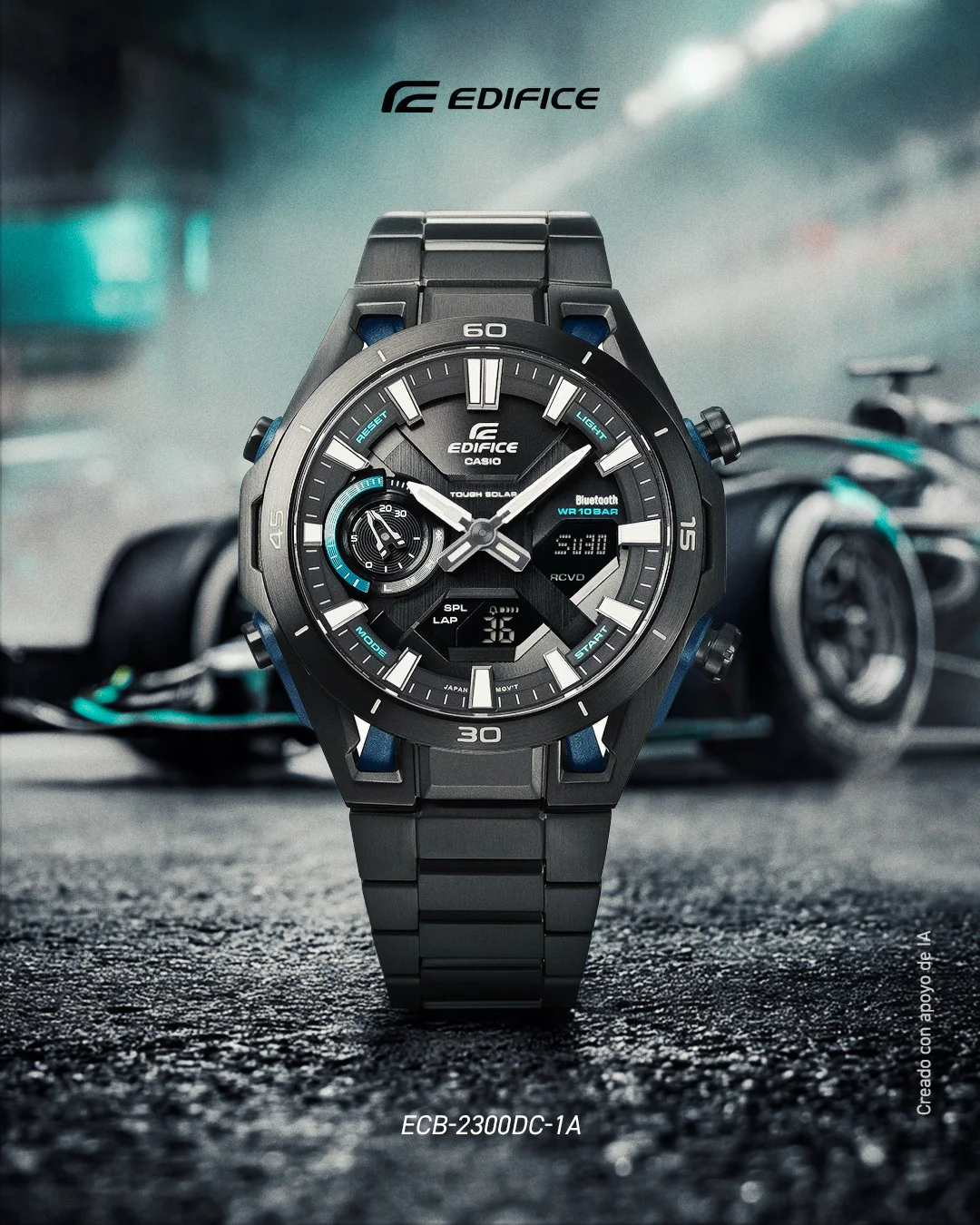 ECB-2300DC-1A Reloj Edifice De hombre correa de silicona - Image 2