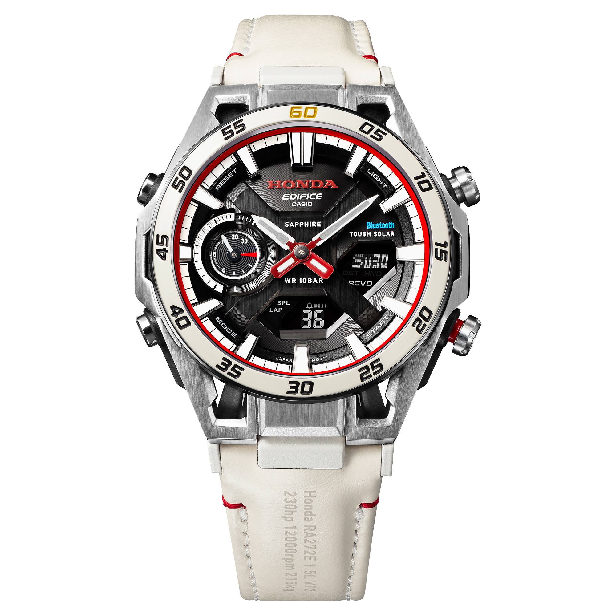 ECB-2300HR-1A Reloj Edifice Sospensione de hombre correa de cuero - Image 3