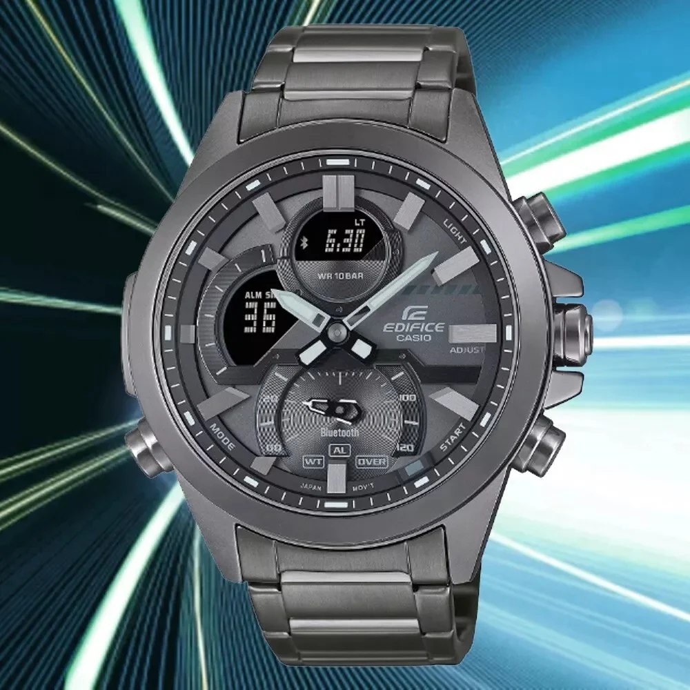 ECB-30DC-1B Reloj Edifice pulsera de metal doble hora con bluetooth - Image 2