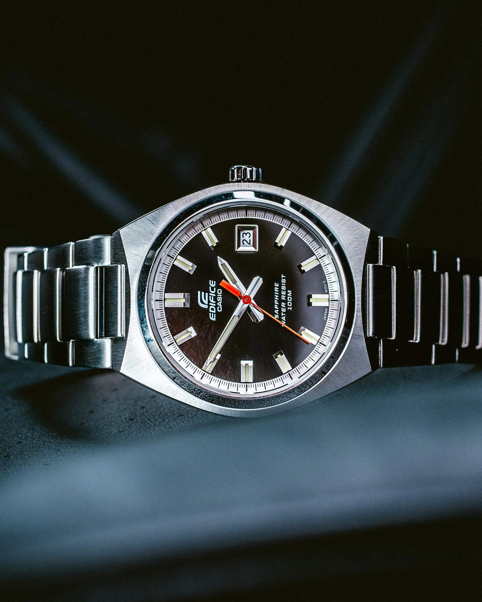 EFB-109D-1AV Reloj Edifice de caballero pulsera de metal cristal zafiro - Image 2