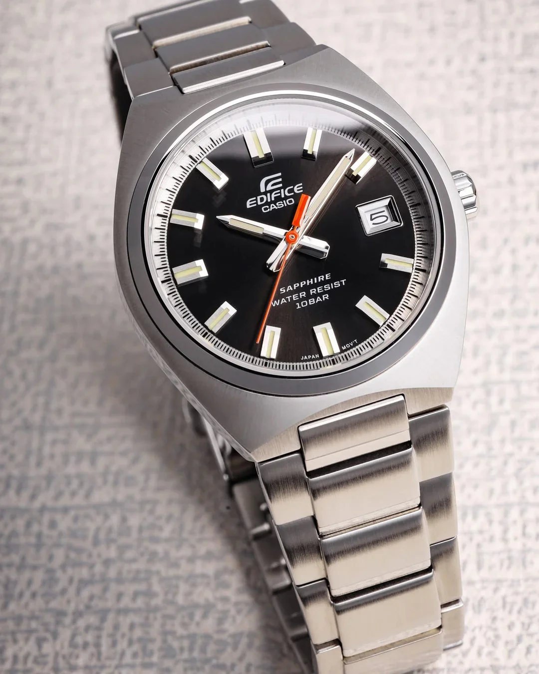 EFB-109D-1AV Reloj Edifice de caballero pulsera de metal cristal zafiro - Image 4