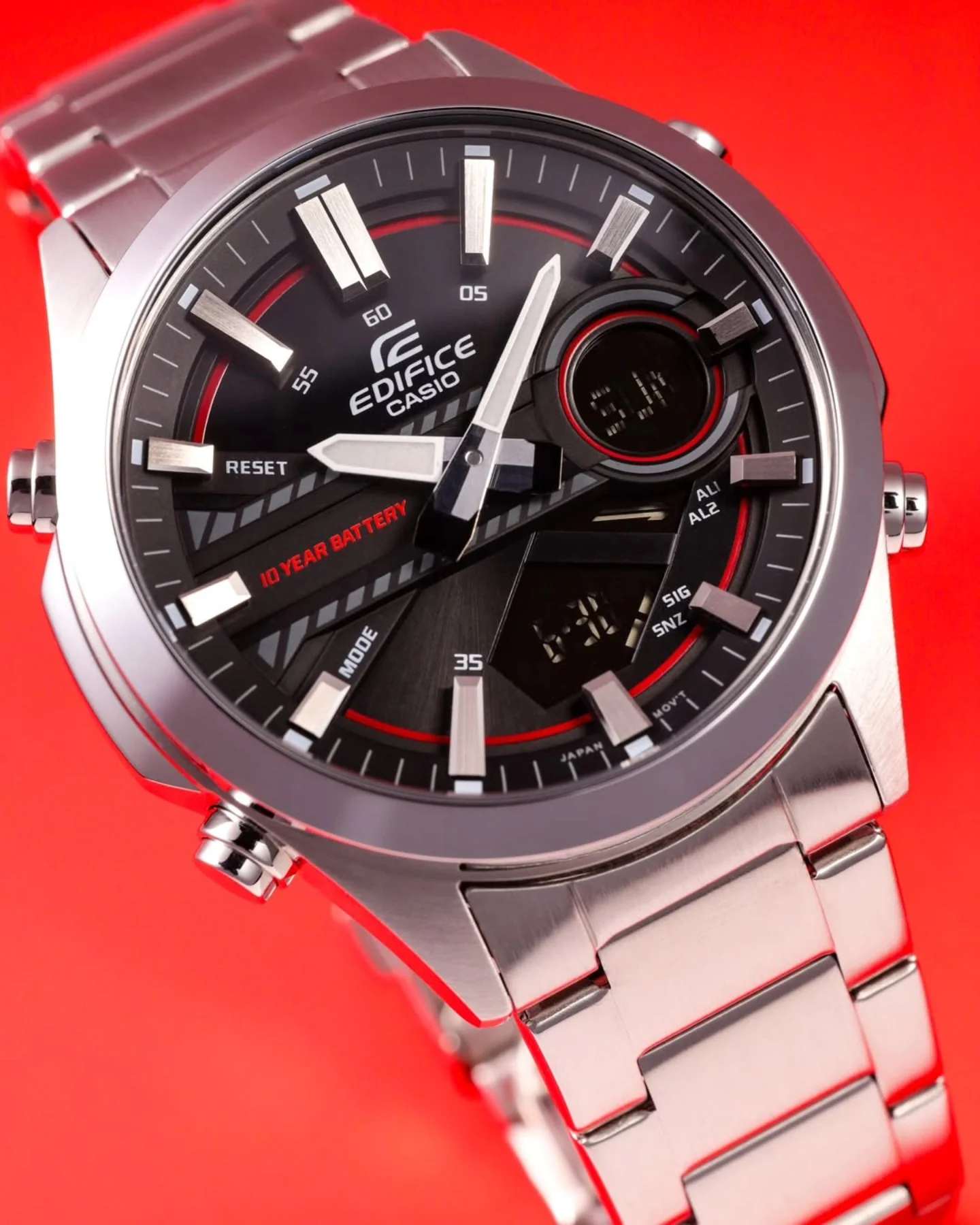 EFV-C120D-1A4 Reloj Edifice de hombre pulsera de metal 10 años de batería - Image 4