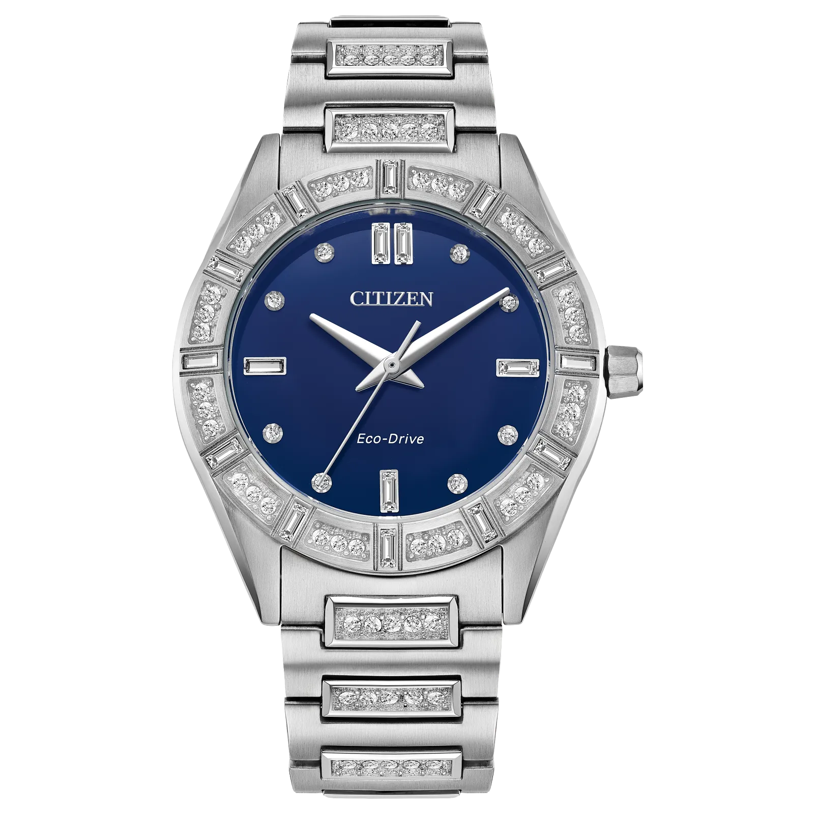 EM1020-57L Reloj Citizen Silhouette Crystal Eco-drive de dama pulsera de metal 34 mm