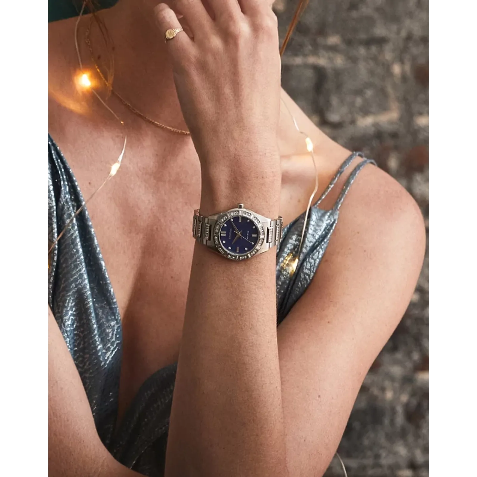 EM1020-57L Reloj Citizen Silhouette Crystal Eco-drive de dama pulsera de metal 34 mm - Image 4
