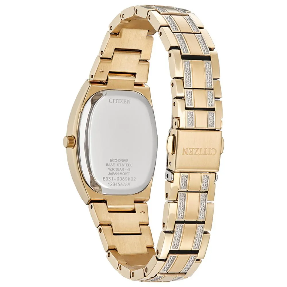 EM1082-50A Reloj Citizen Crystal de dama pulsera de metal Eco-Drive - Image 3