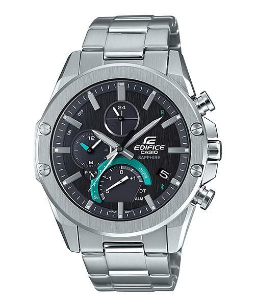 EQB-1000D-1A Edifice Reloj para Hombre Pulsera de Metal Vinculación Bluetooth cristal zafiro