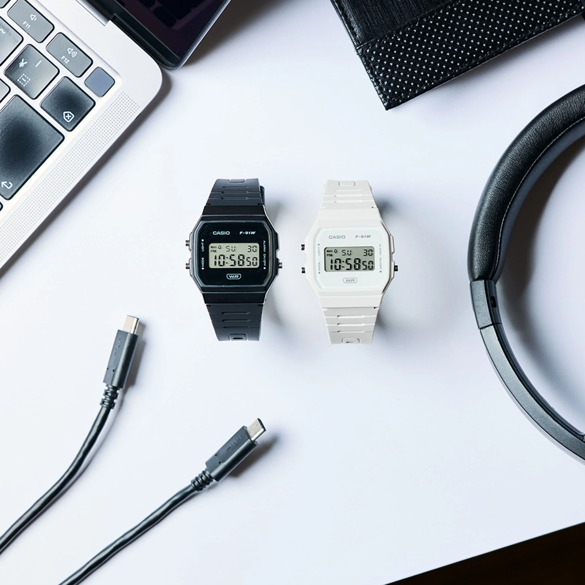 F-91WB-1A Casio reloj Unisex correa de caucho - Image 4