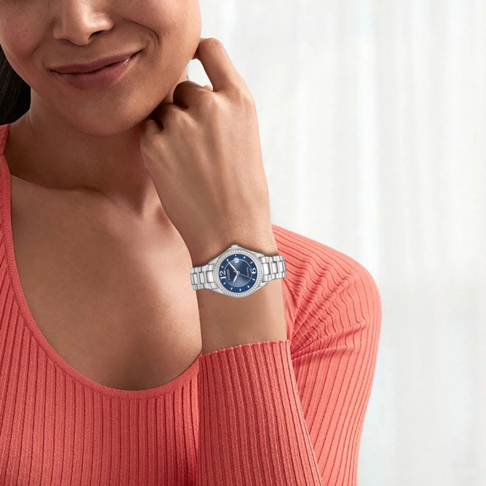 FE1140-86L Reloj Citizen Silhouette Cristales Eco-drive incrustados de dama pulsera de metal 30 mm - Image 3