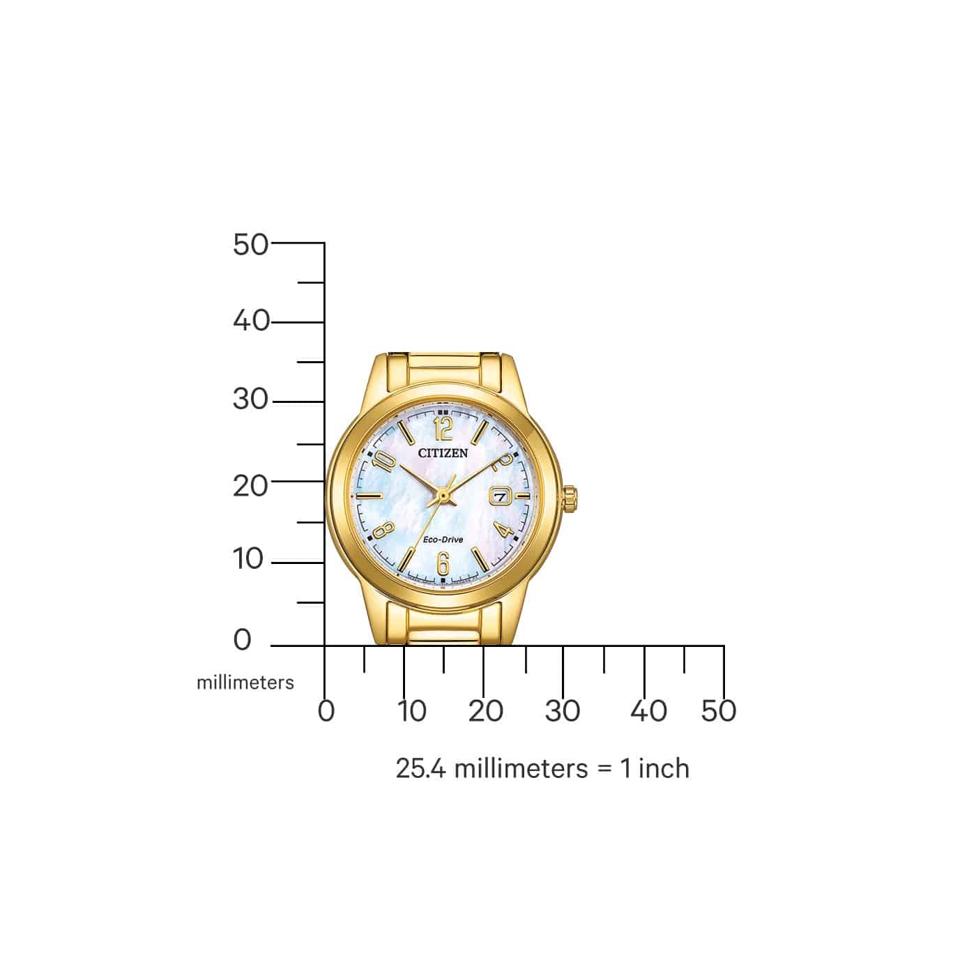 FE1242-78D Citizen Eco-drive Reloj para dama correa de acero inoxidable - Image 2