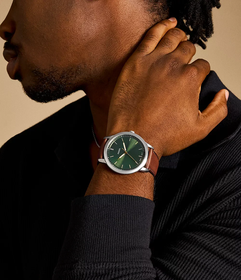 FS6094 Reloj Minimalist de hombre correa de cuero - Image 4