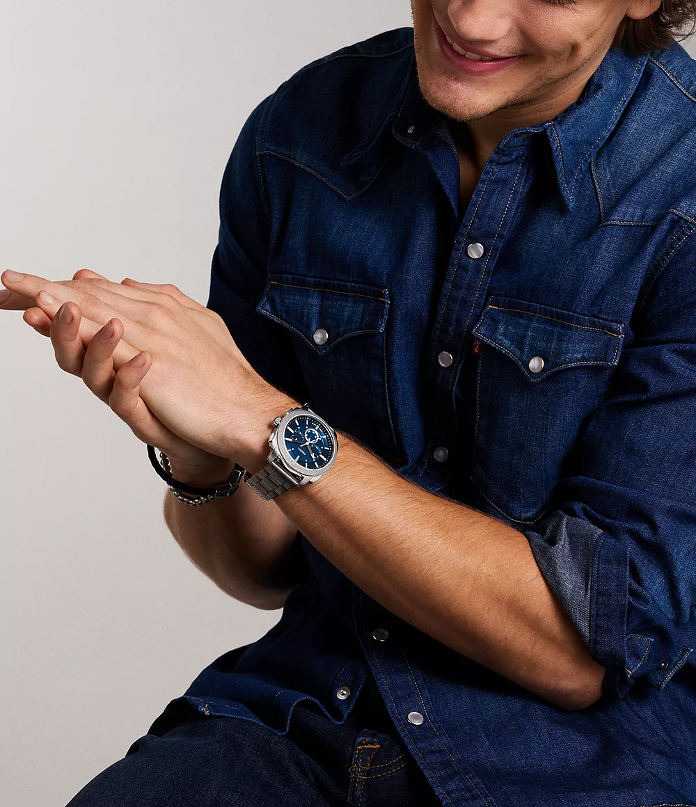 FS6096 Reloj Machine de hombre pulsera de metal 44mm - Image 5