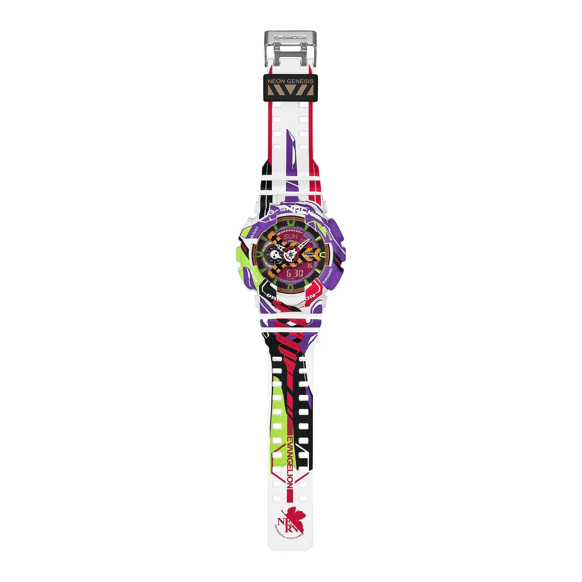 GA-110EVA30-7A Reloj G-Shock Evangelion banda de caucho doble hora - Image 2
