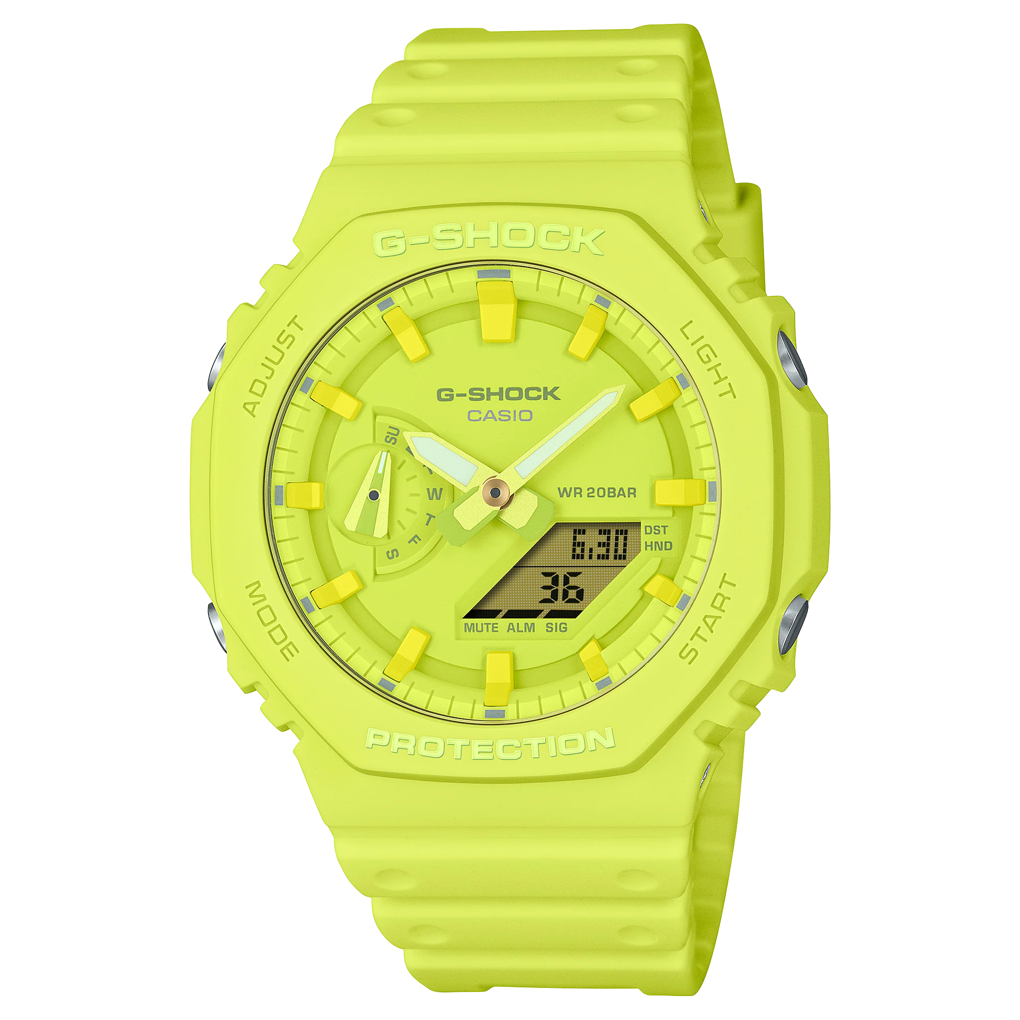 GA-2100-9A9 Reloj G-Shock Classic de hombre pulsera de caucho 48 mm