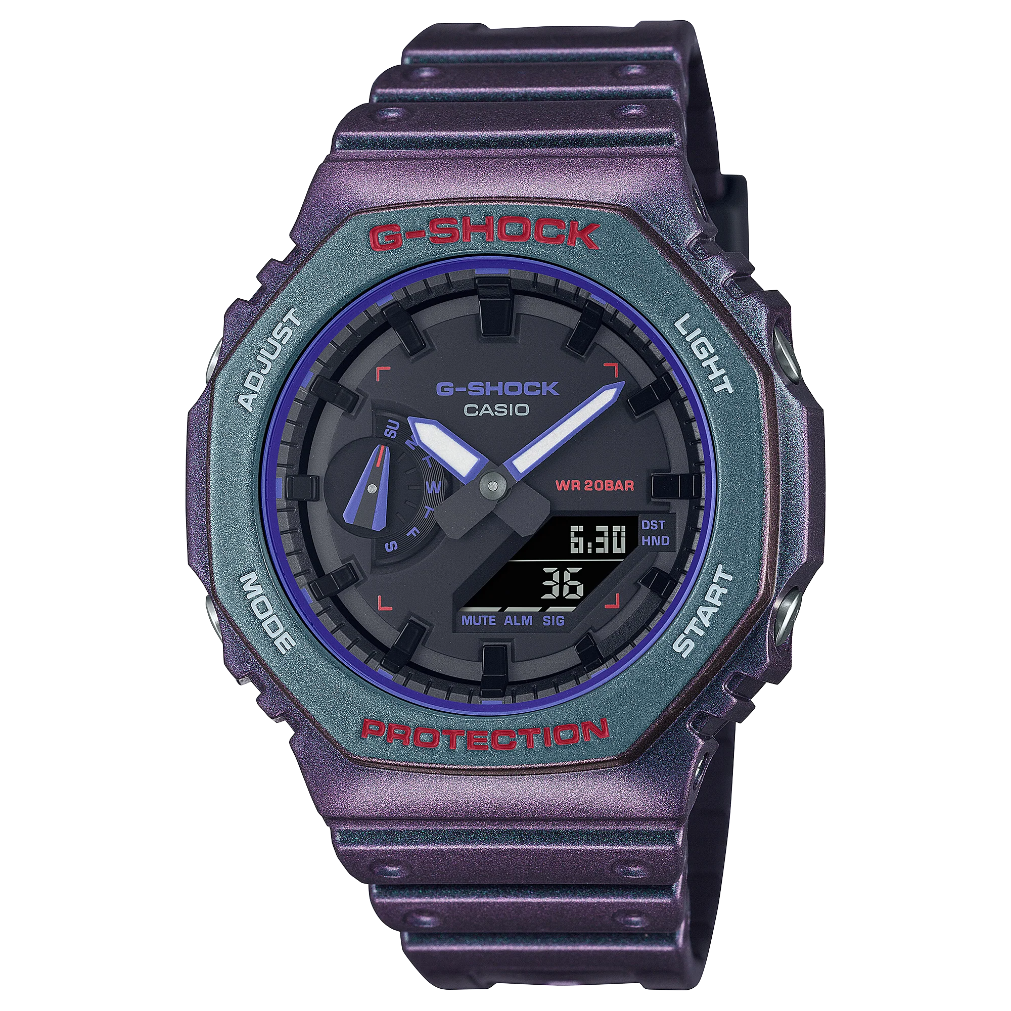 GA-2100AH-6A Reloj G-Shock de hombre pulsera de silicona