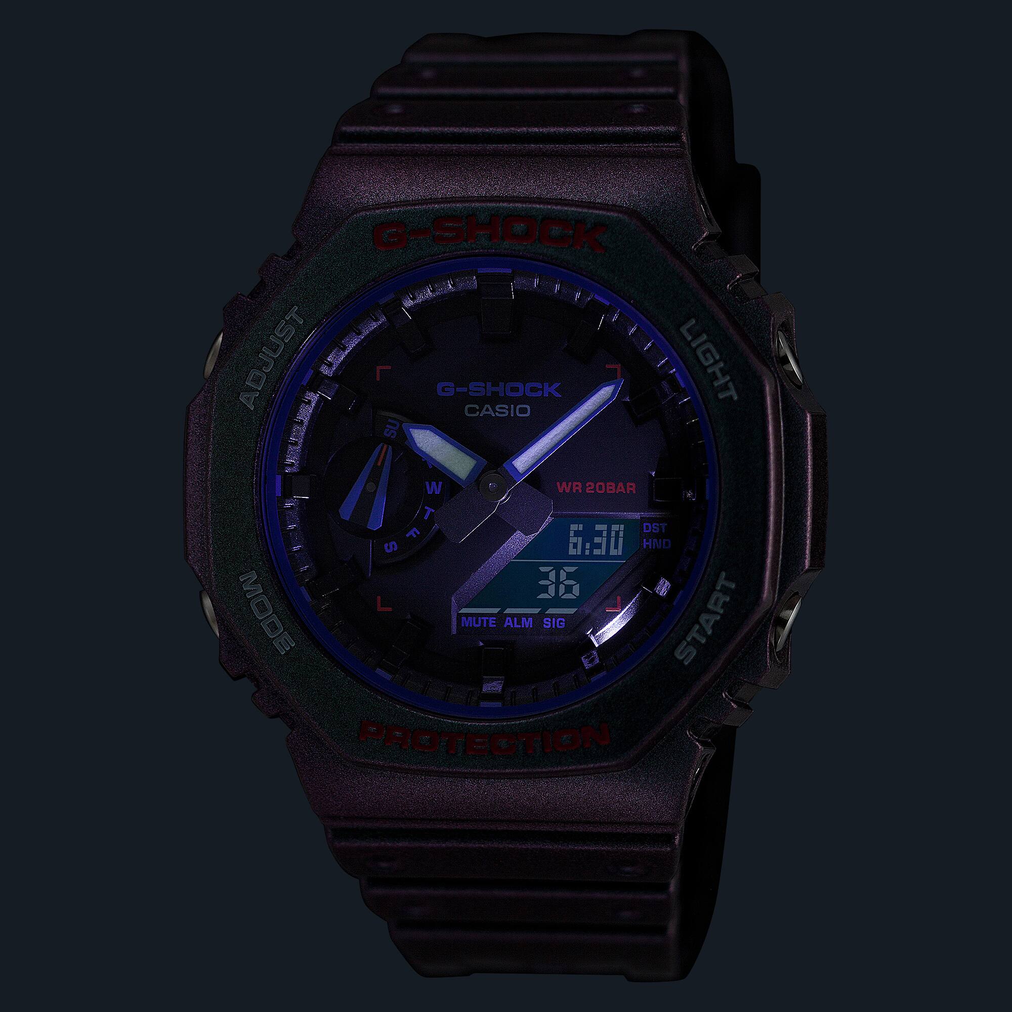 GA-2100AH-6A Reloj G-Shock de hombre pulsera de silicona - Image 3