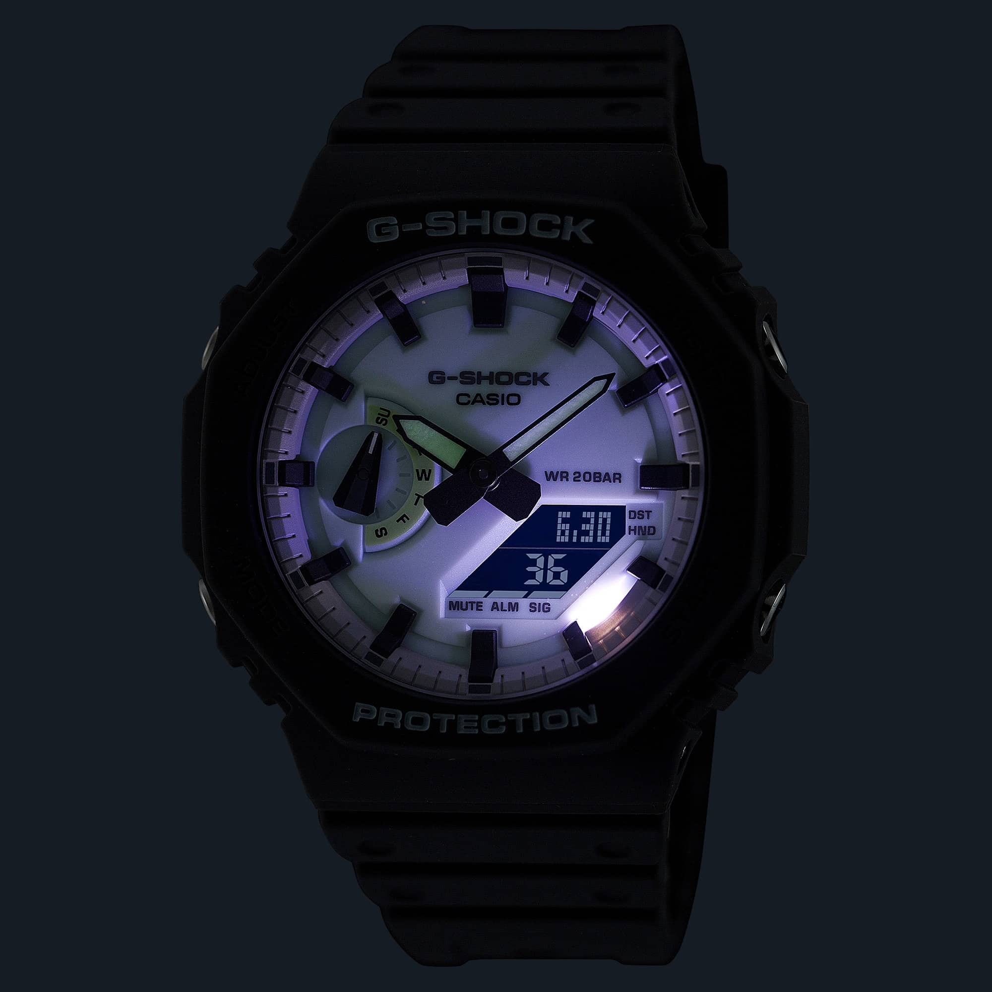 GA-2100HD-8A Reloj G-Shock Pulsera de Caucho para Caballero Doble Hora - Image 3