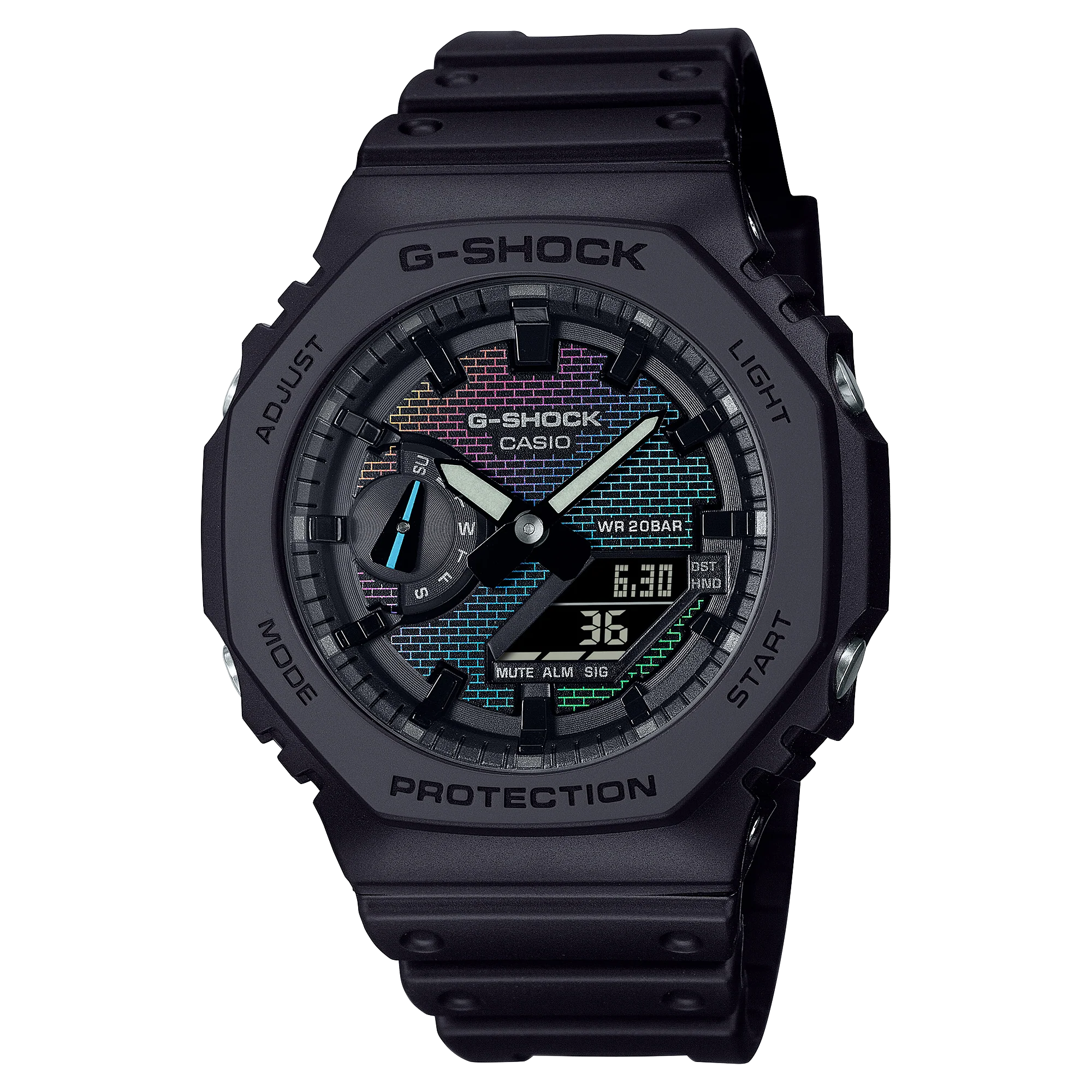 GA-2100RW-1A G-Shock reloj para caballero pulsera de caucho