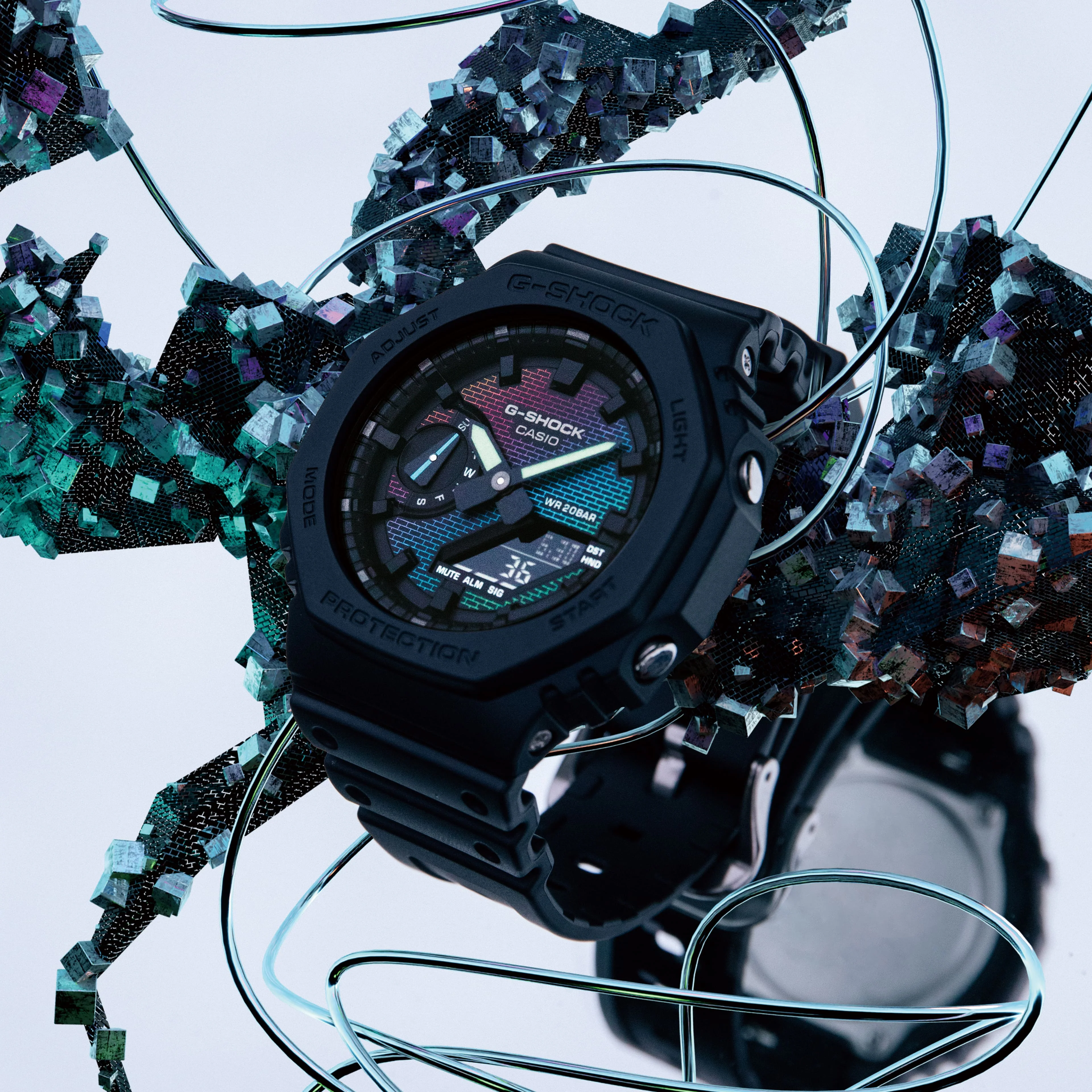 GA-2100RW-1A G-Shock reloj para caballero pulsera de caucho - Image 2