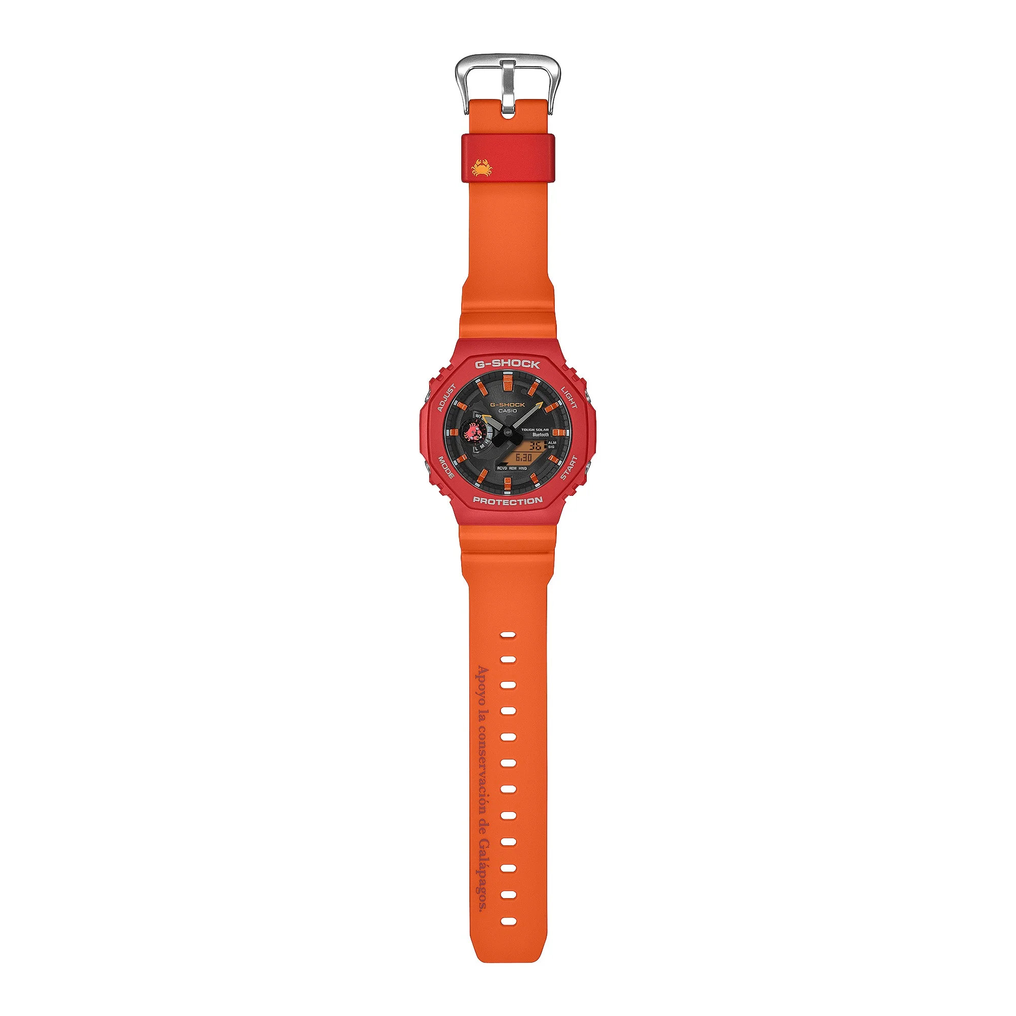 GA-B2100DF-4A Reloj G-Shock Charles Darwin de hombre correa de silicona doble hora - Image 2