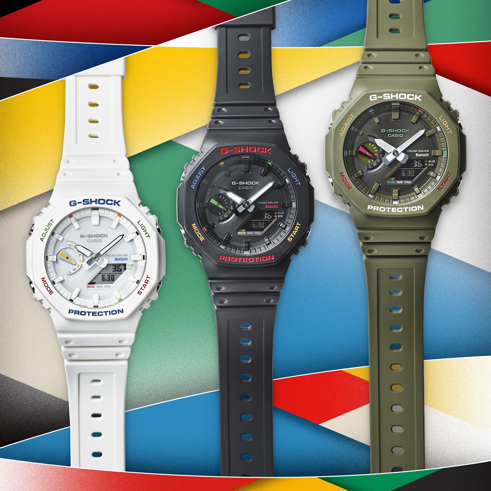 GA-B2100FC-7A Reloj G-Shock Pulsera de Goma para Caballero Doble Hora - Image 2