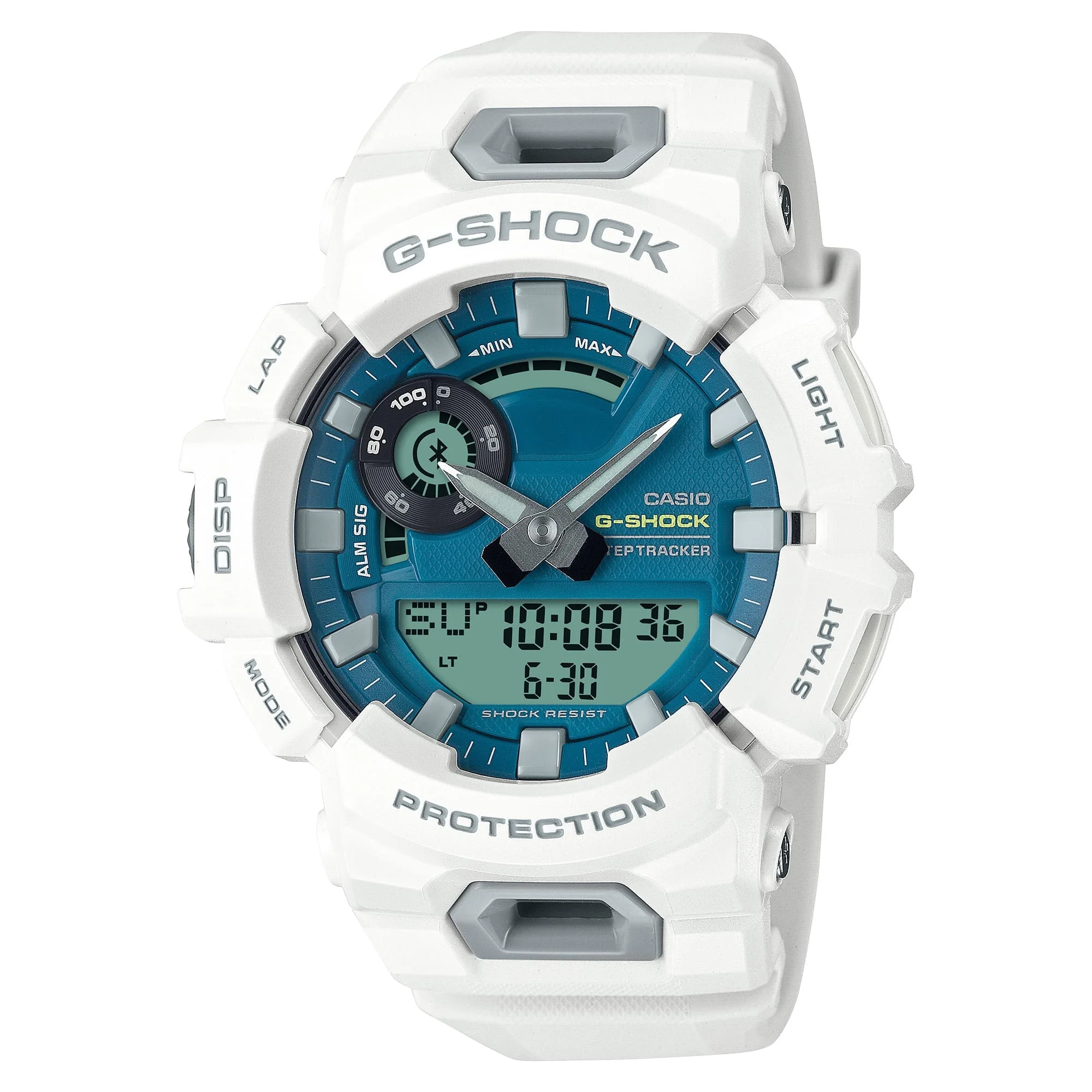 GBA-900CB-7A Reloj G-Shock Doble Hora para caballero correa de caucho con bluetooth