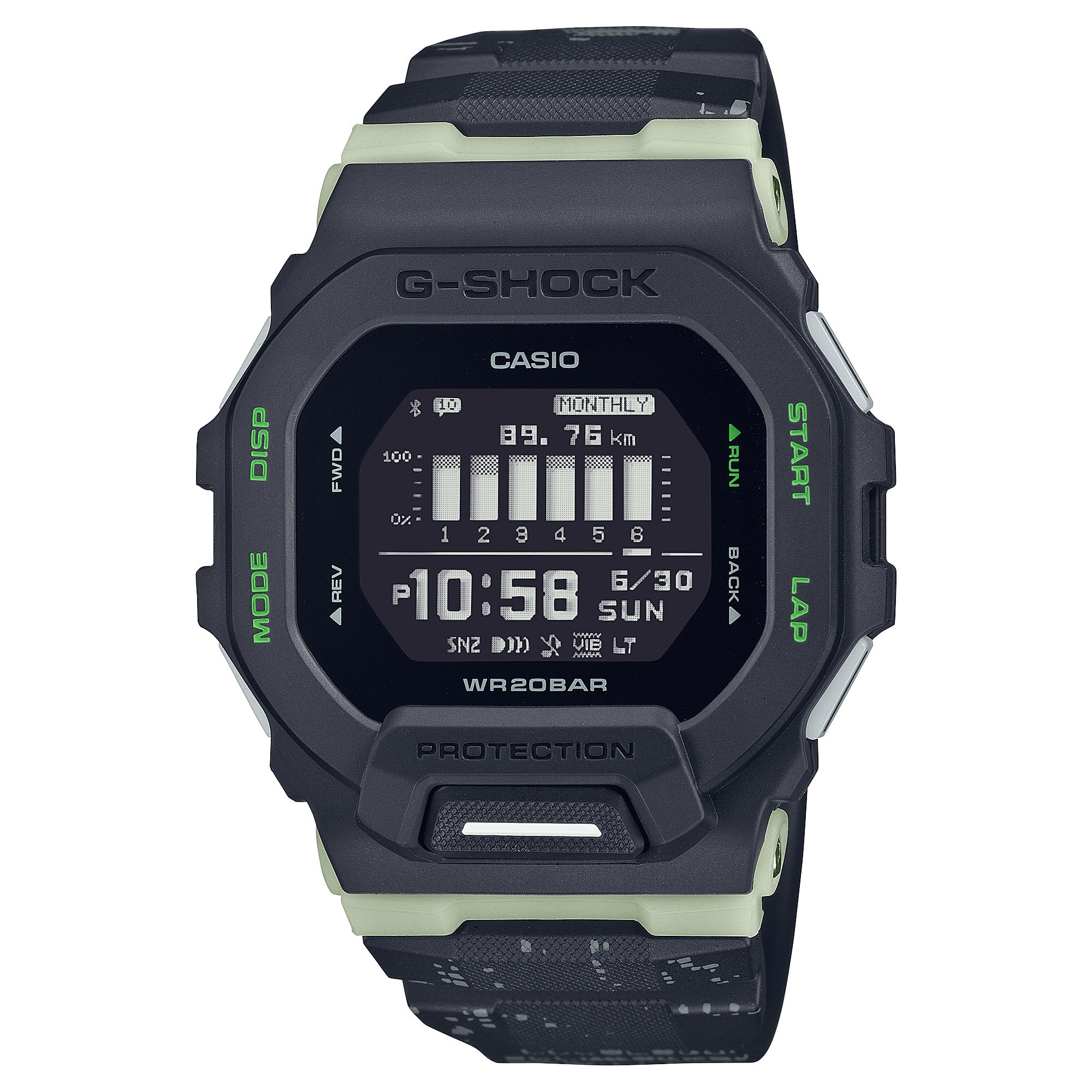 GBD-200LM-1 Reloj G-Shock Digital para hombre pulsera de resina con Bluetooth