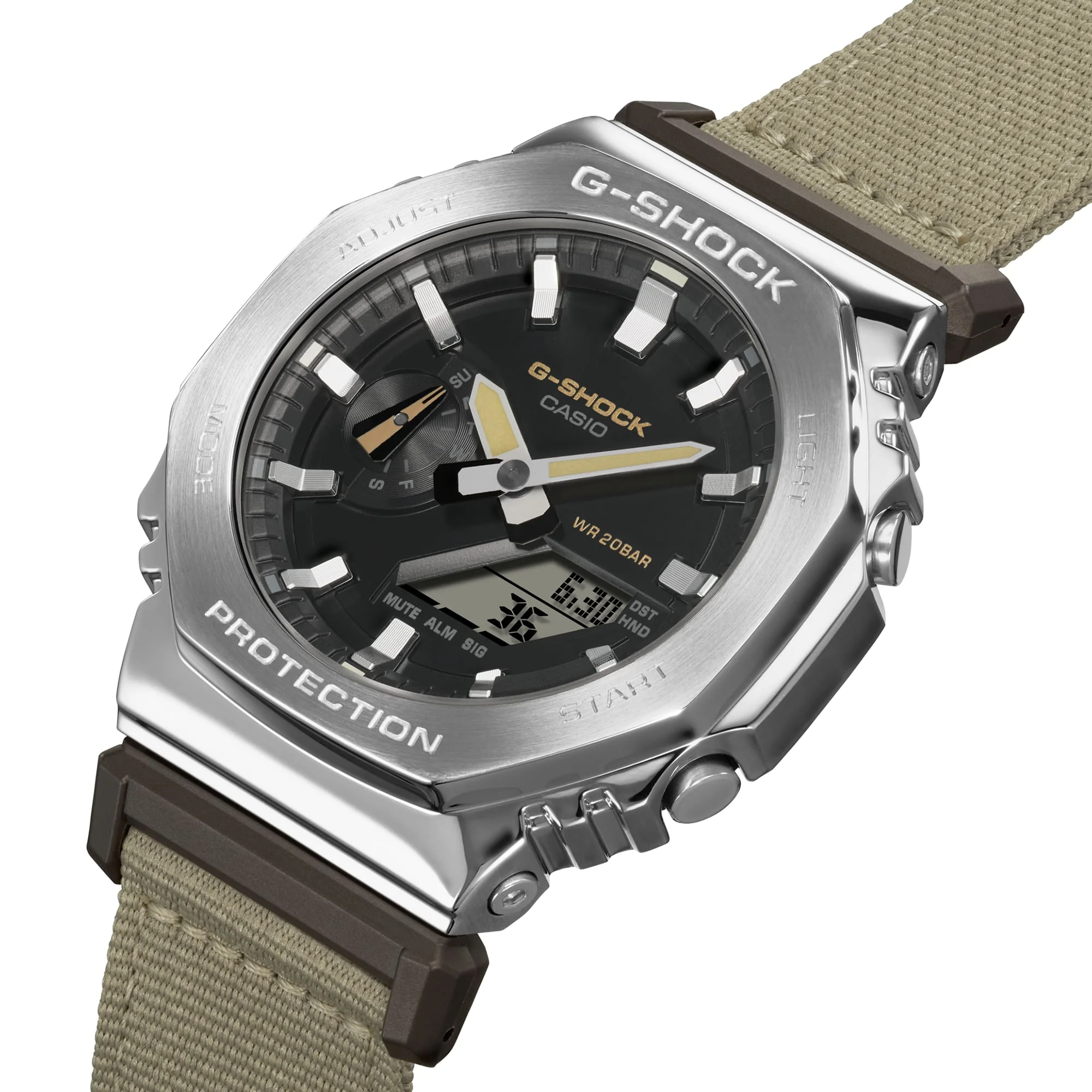 GM-2100C-5A G-Shock G-Steel Reloj para Hombre Pulsera de Tela - Image 6
