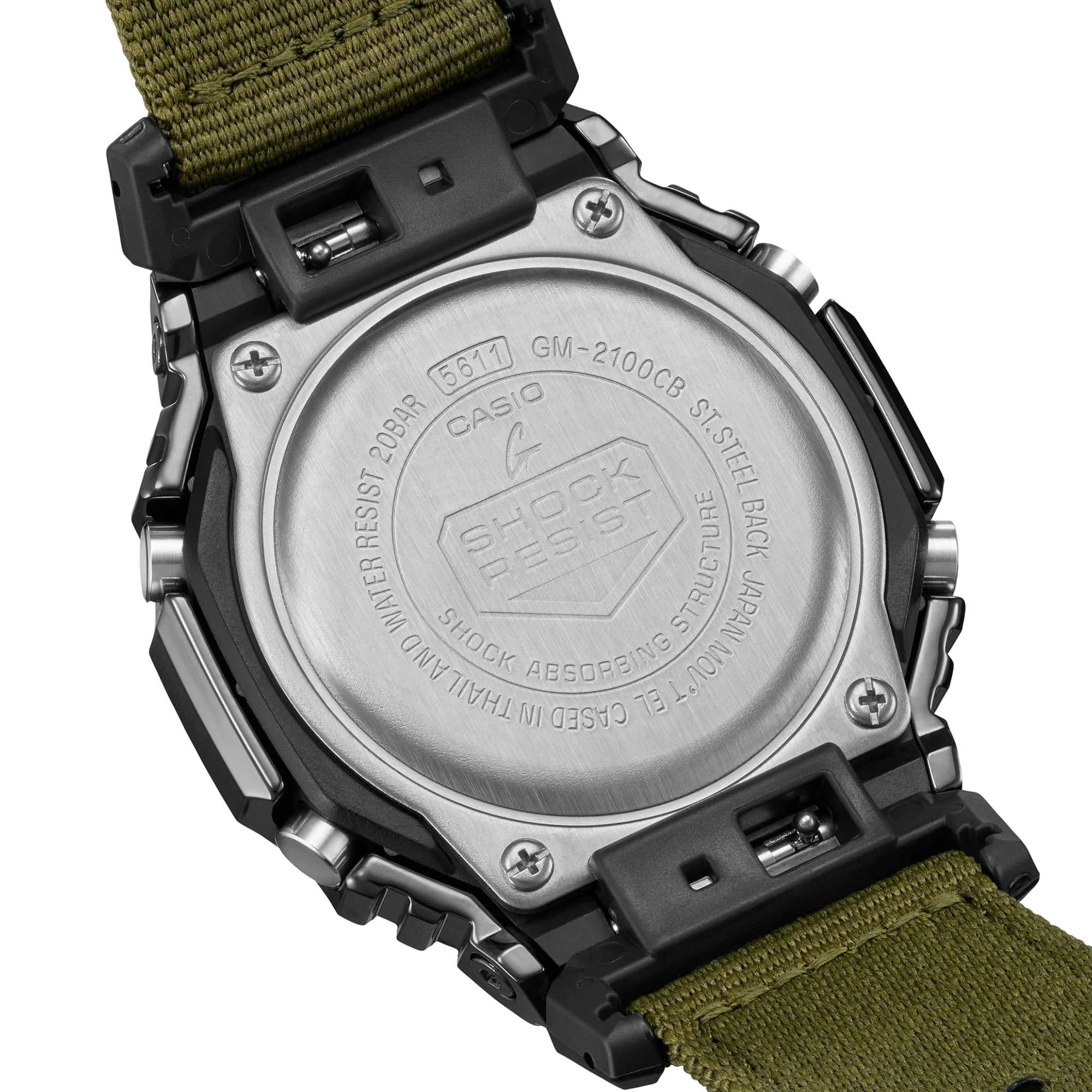 GM-2100CB-3A G-Shock G-Steel Reloj para Caballero Pulsera de Tela - Image 7