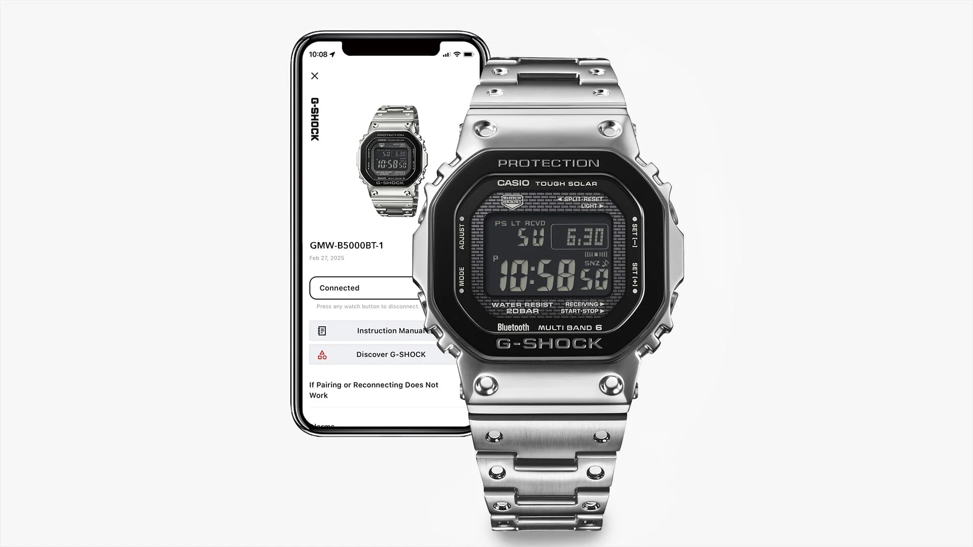 GMW-B5000BT-1 Reloj G-Shock de hombre correa de metal - Image 7