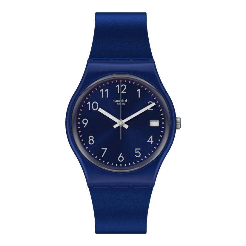 GN416 Swatch Pearlyblue de caballero pulsera de caucho