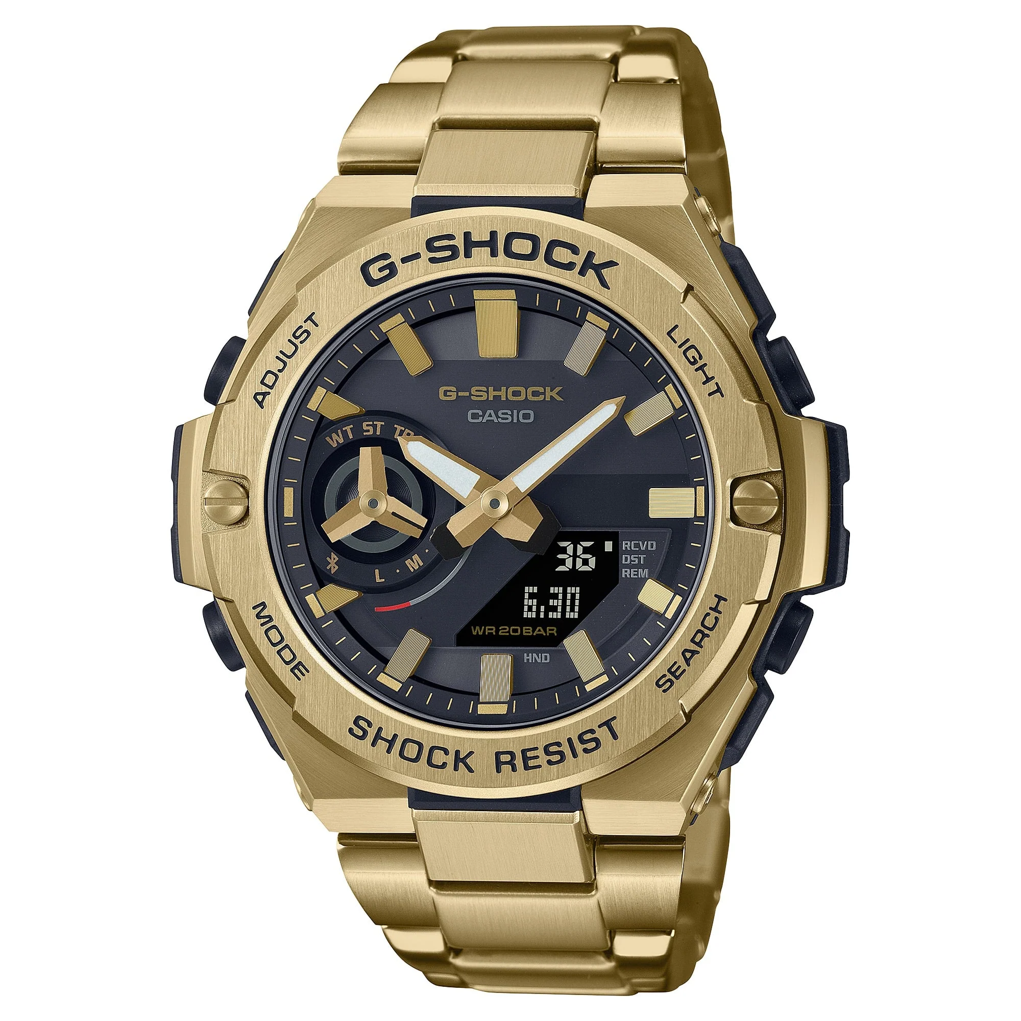 GST-B500GD-9A G-Shock G-Steel Reloj para Hombre Pulsera de Acero Inoxidable con Bluetooth