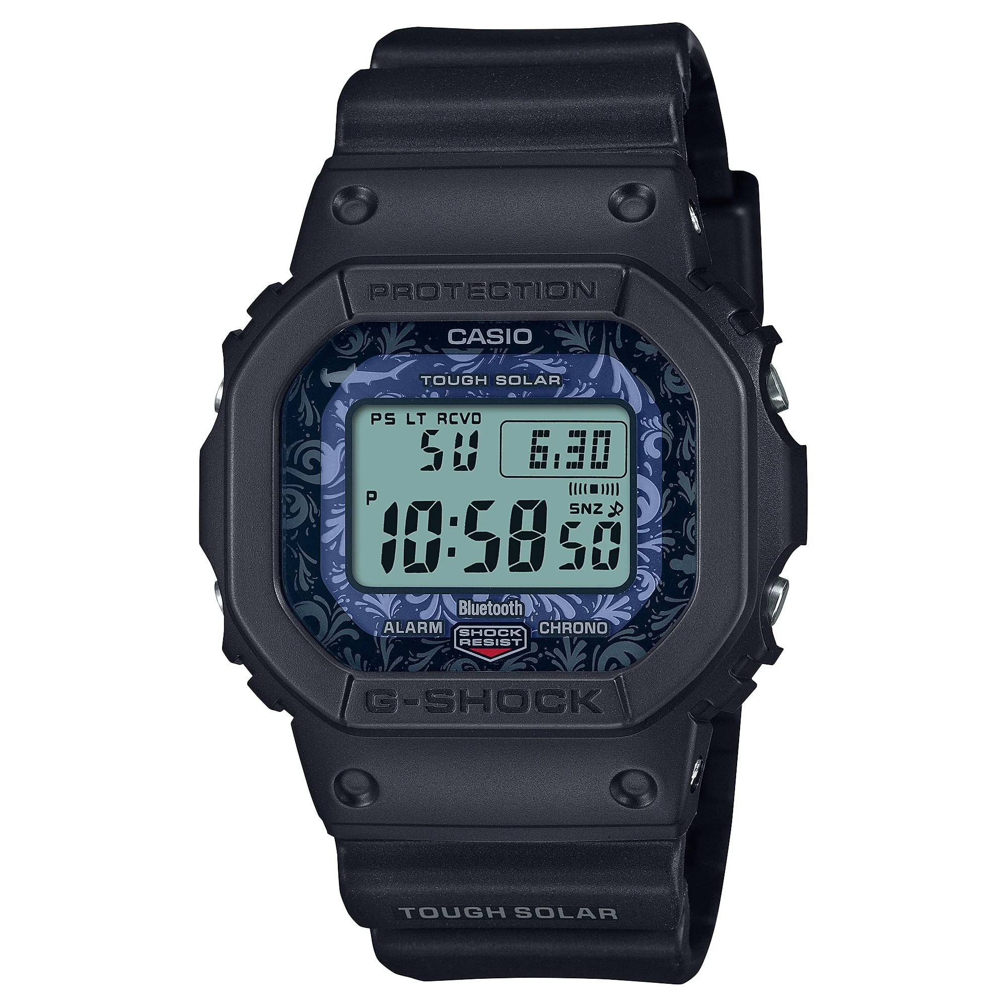 GW-B5600CD-1A2 Reloj G-Shock Pulsera de Caucho para Caballero Digital con Bluetooth