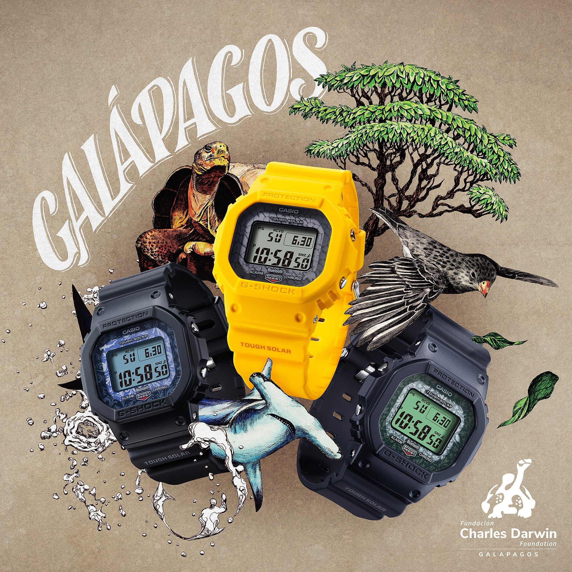 GW-B5600CD-1A2 Reloj G-Shock Pulsera de Caucho para Caballero Digital con Bluetooth - Image 6
