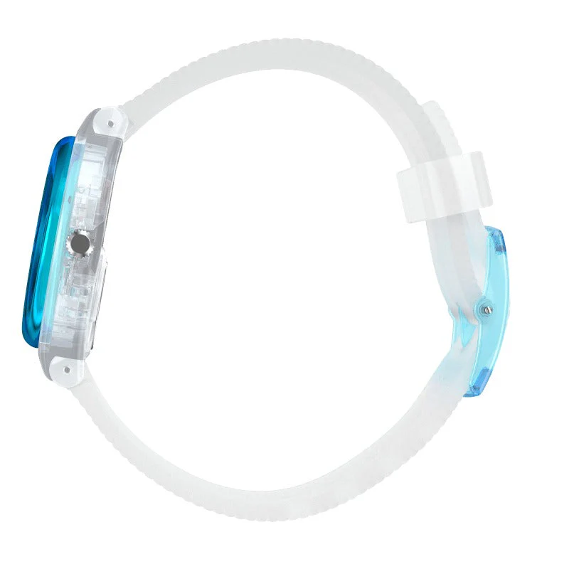 GW215 Reloj Swatch Retro Bianco unisex banda de silicona - Image 2